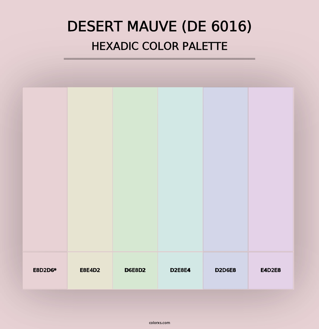 Desert Mauve (DE 6016) - Hexadic Color Palette