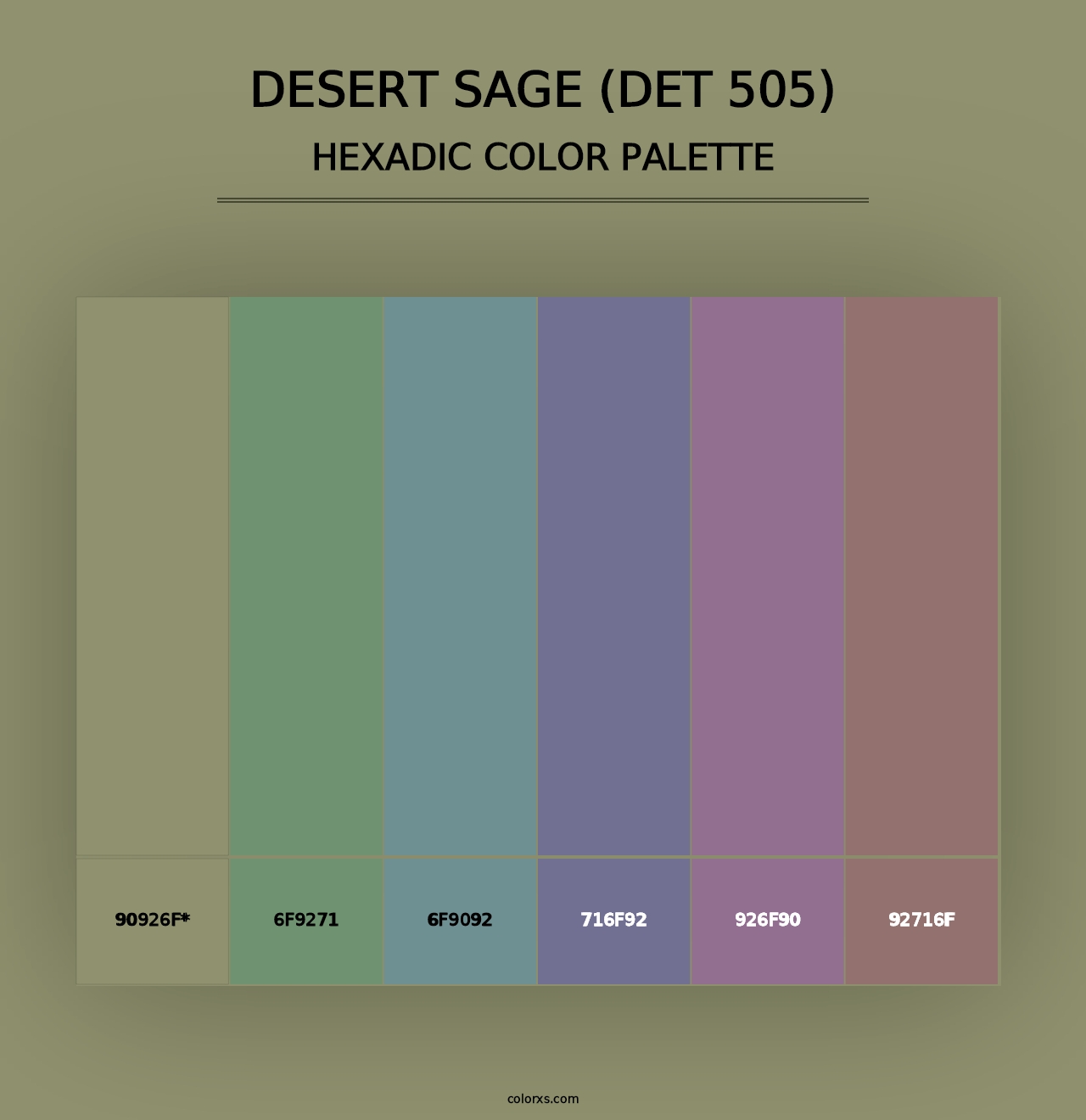 Desert Sage (DET 505) - Hexadic Color Palette