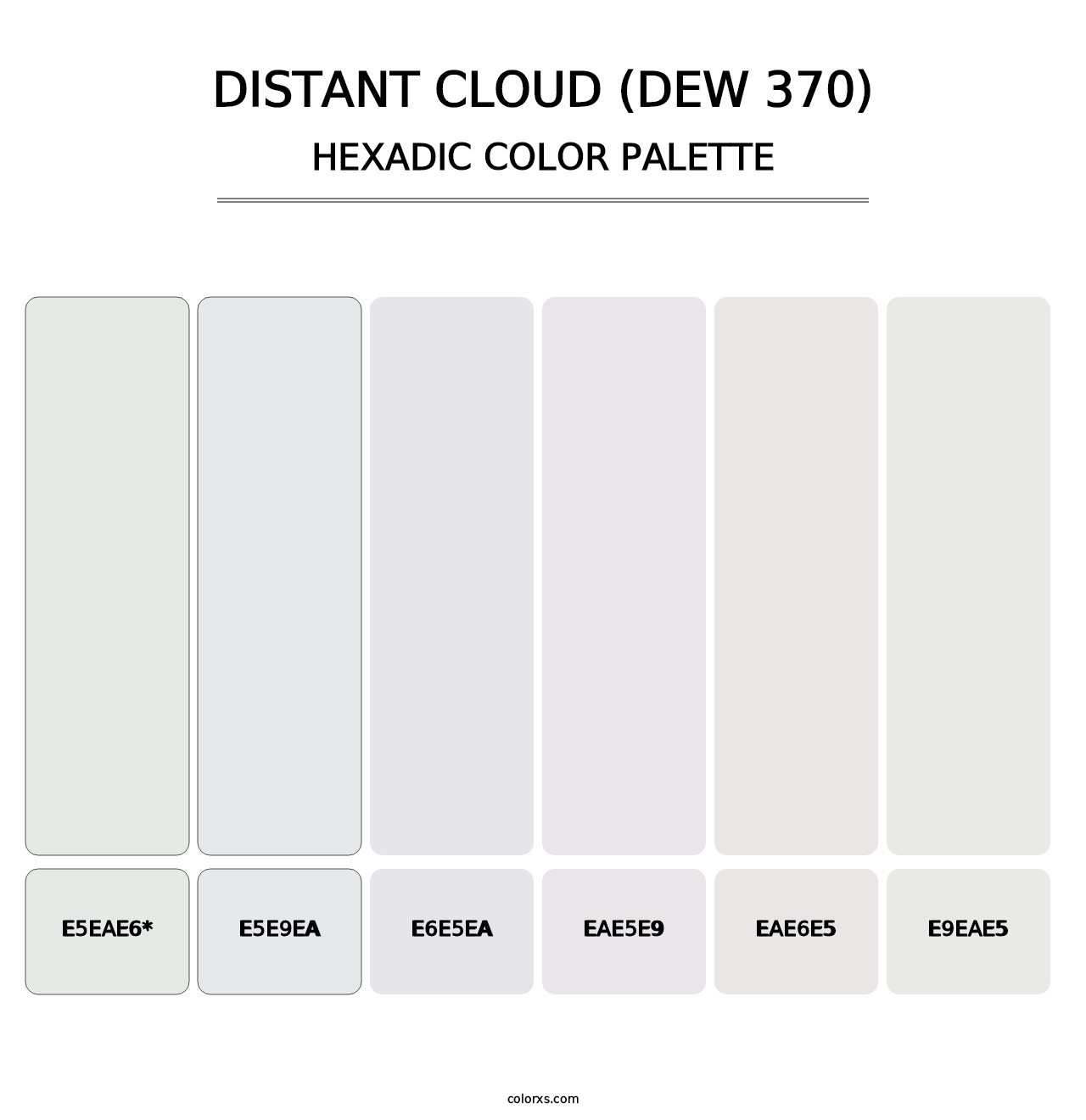 Distant Cloud (DEW 370) - Hexadic Color Palette