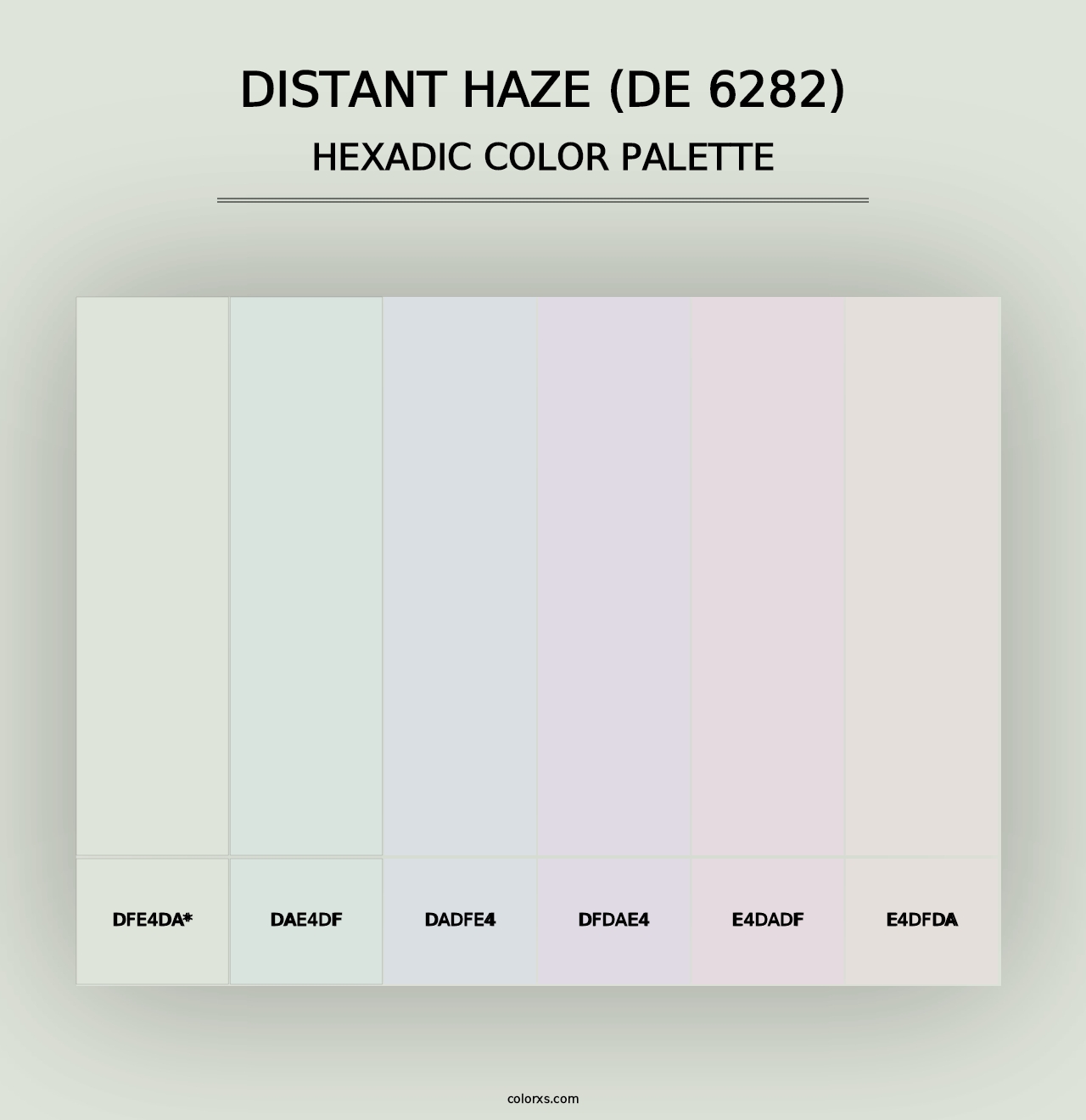 Distant Haze (DE 6282) - Hexadic Color Palette