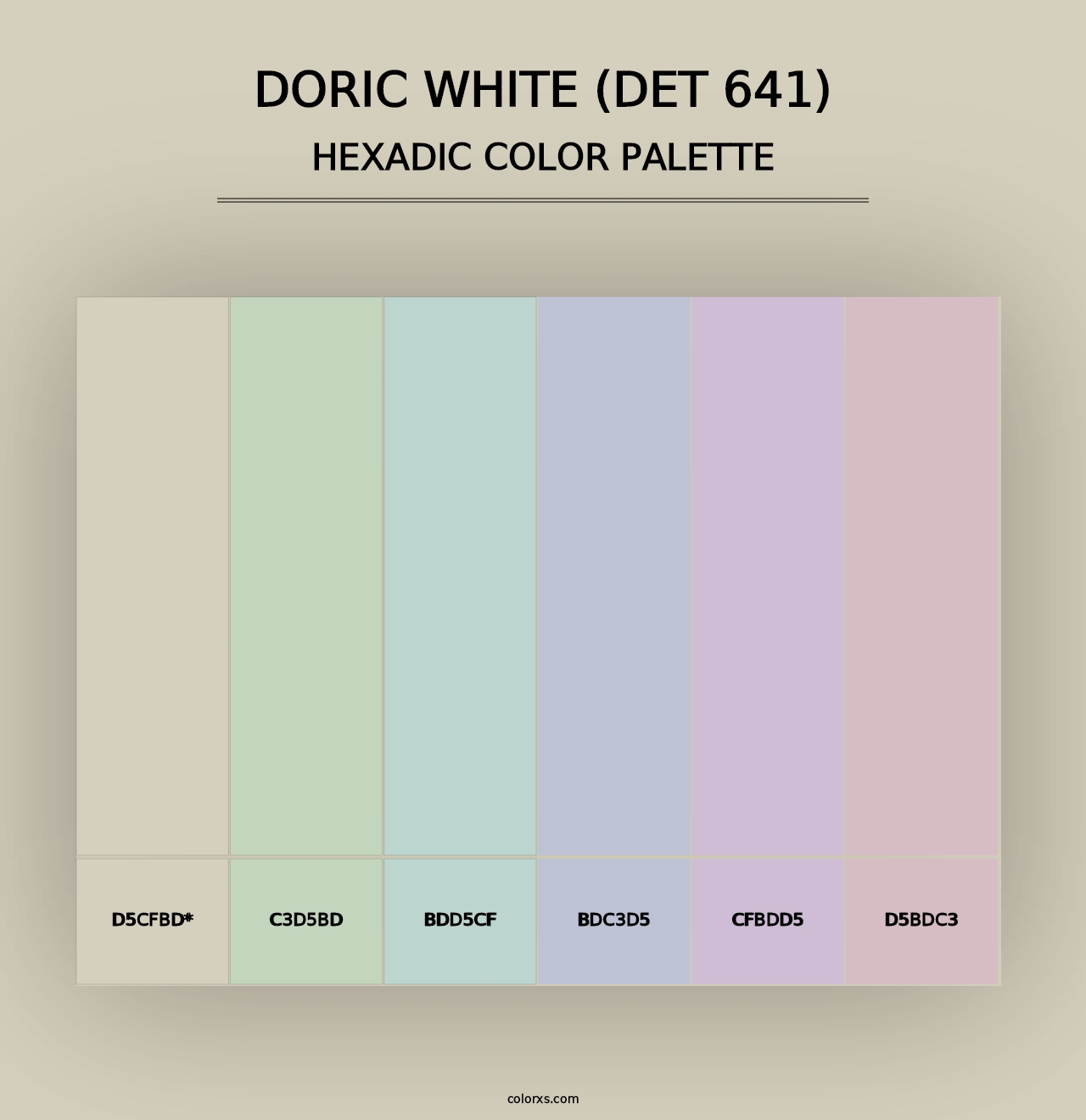 Doric White (DET 641) - Hexadic Color Palette