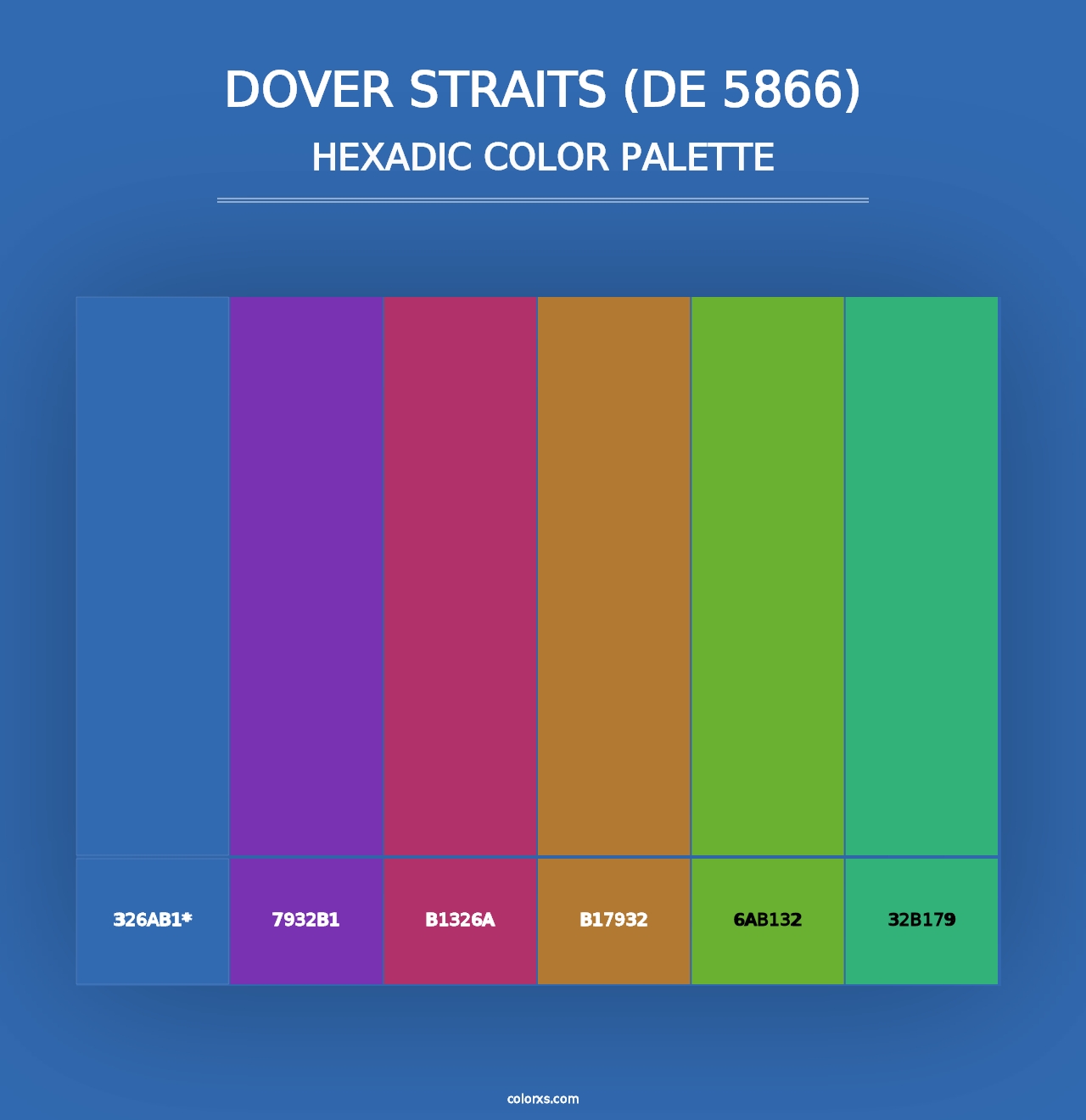 Dover Straits (DE 5866) - Hexadic Color Palette