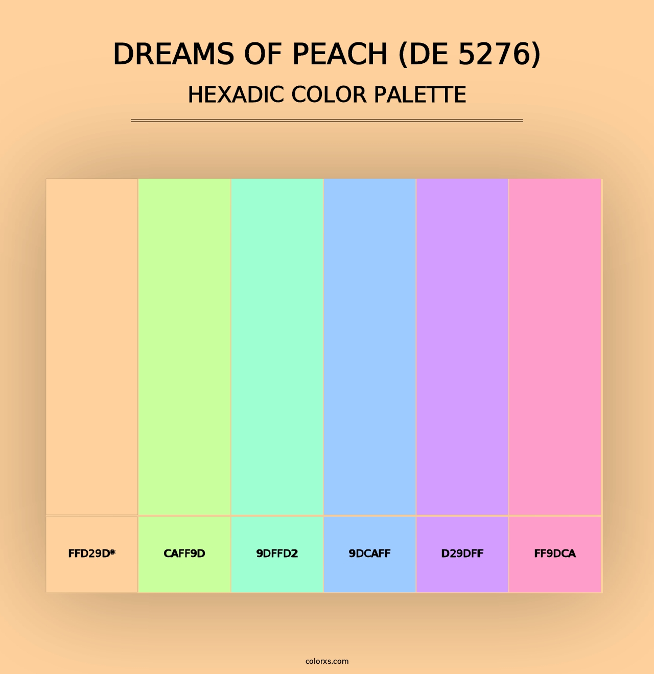 Dreams of Peach (DE 5276) - Hexadic Color Palette