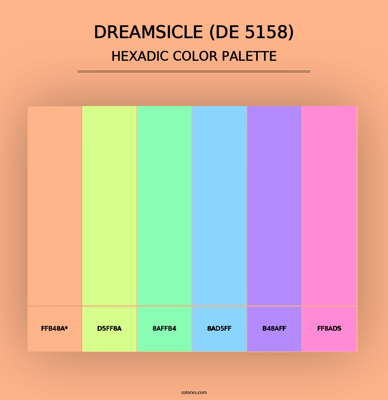 Dreamsicle (DE 5158) - Hexadic Color Palette