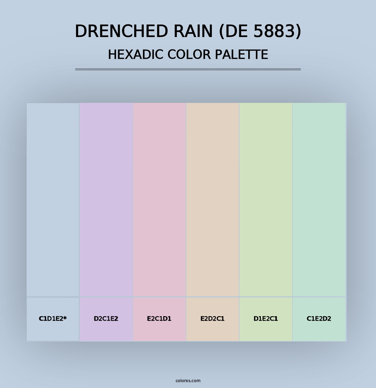 Drenched Rain (DE 5883) - Hexadic Color Palette