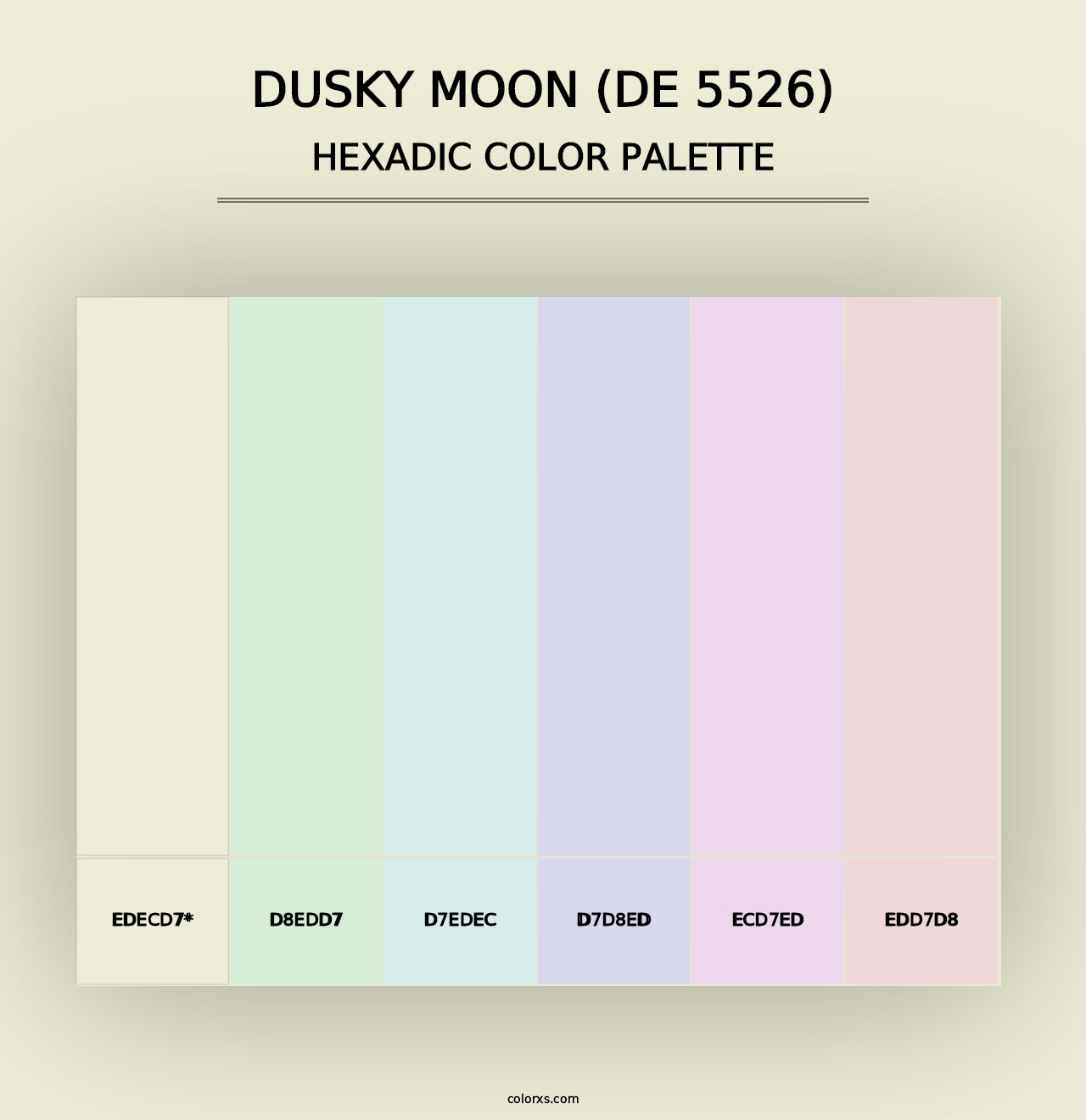 Dusky Moon (DE 5526) - Hexadic Color Palette