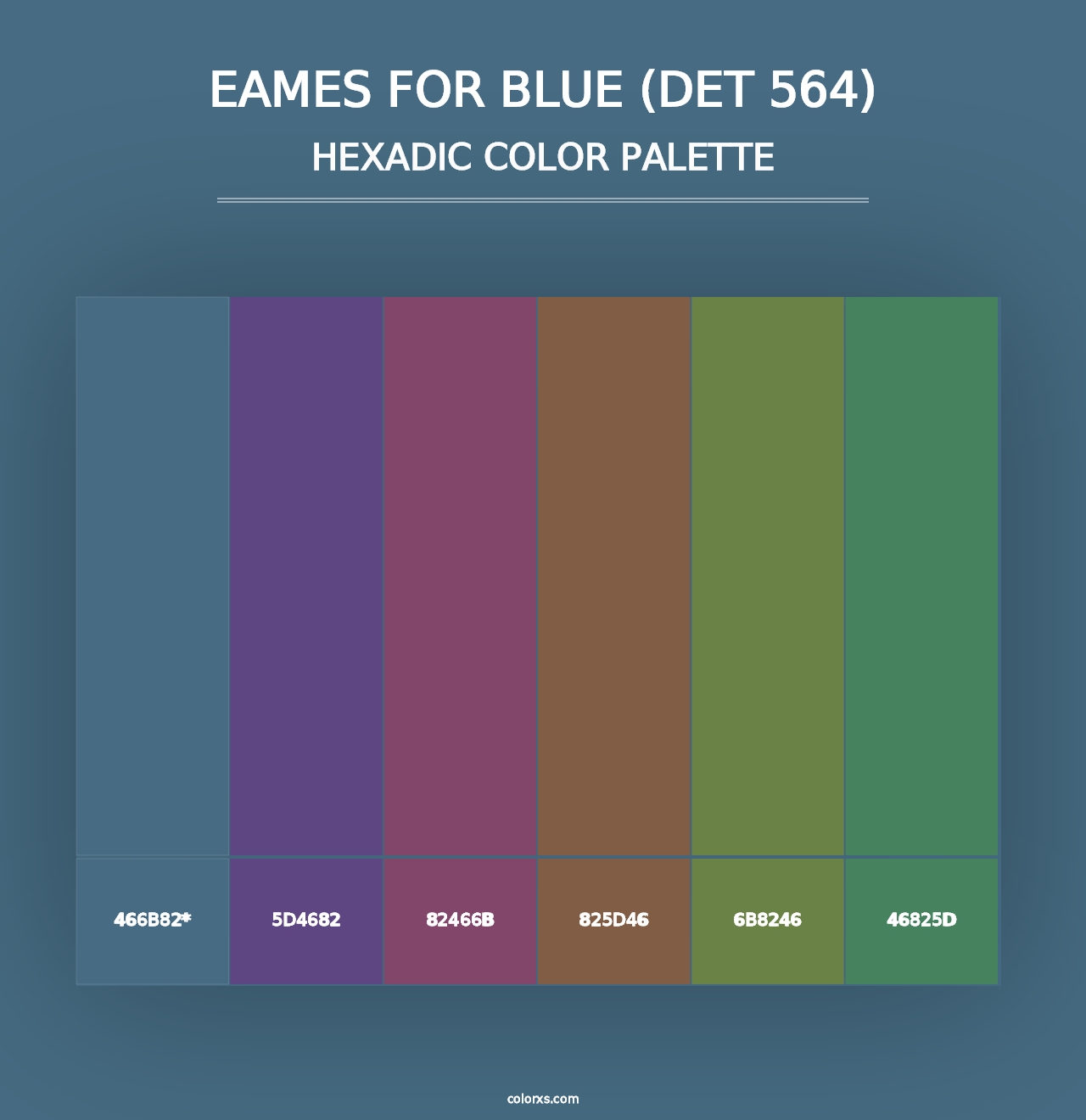 Eames for Blue (DET 564) - Hexadic Color Palette