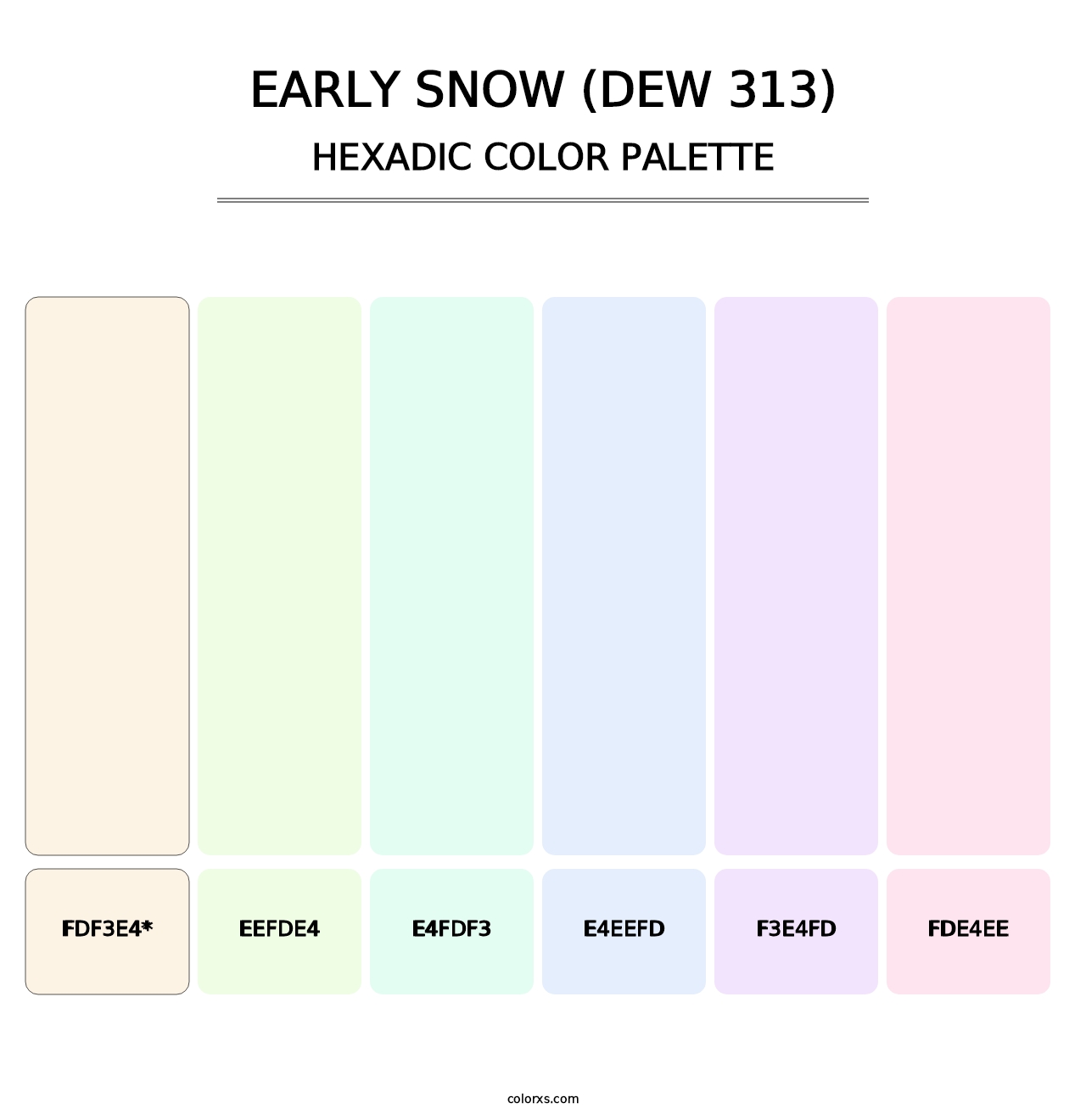 Early Snow (DEW 313) - Hexadic Color Palette