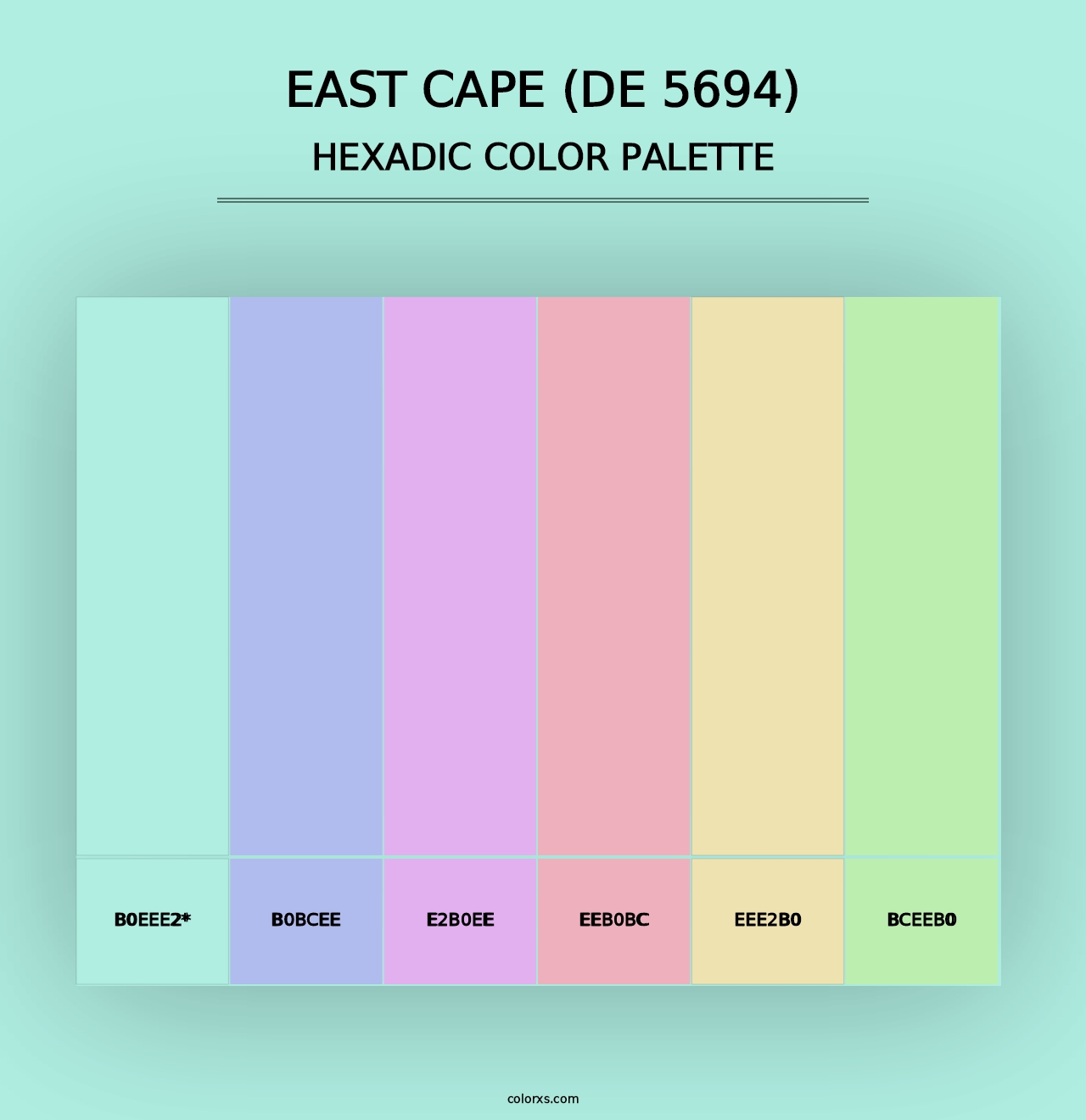 East Cape (DE 5694) - Hexadic Color Palette