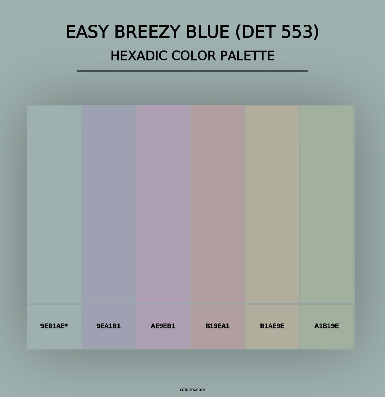 Easy Breezy Blue (DET 553) - Hexadic Color Palette