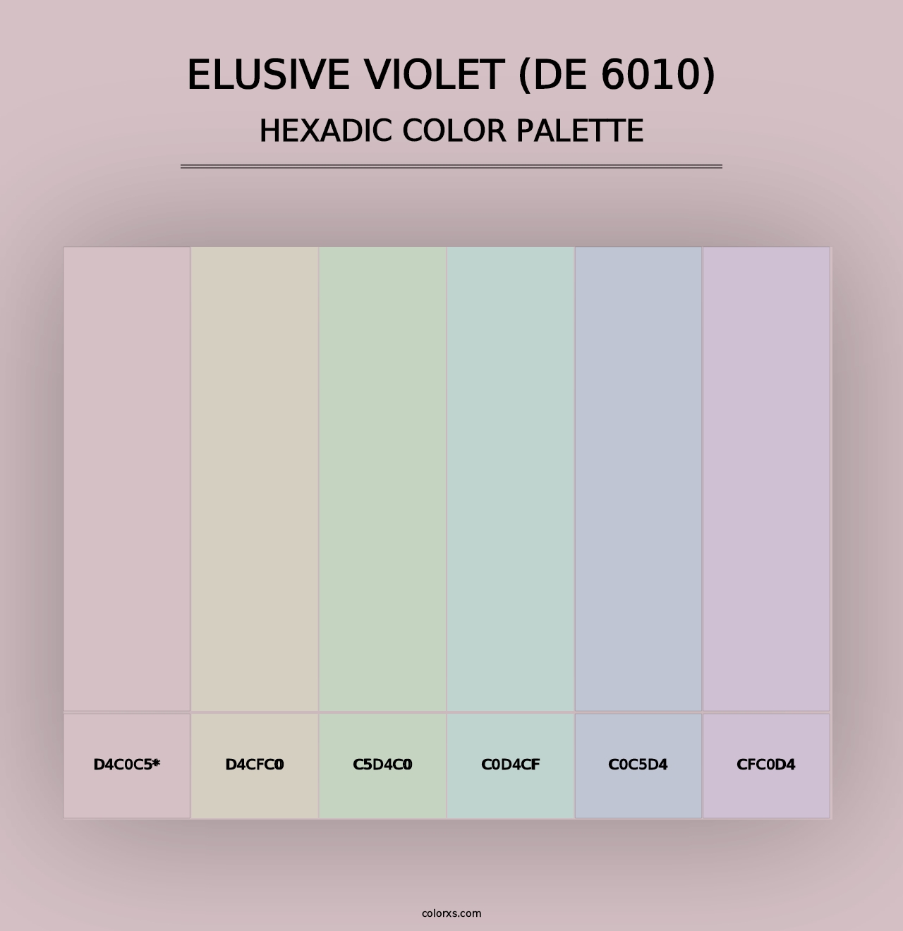 Elusive Violet (DE 6010) - Hexadic Color Palette