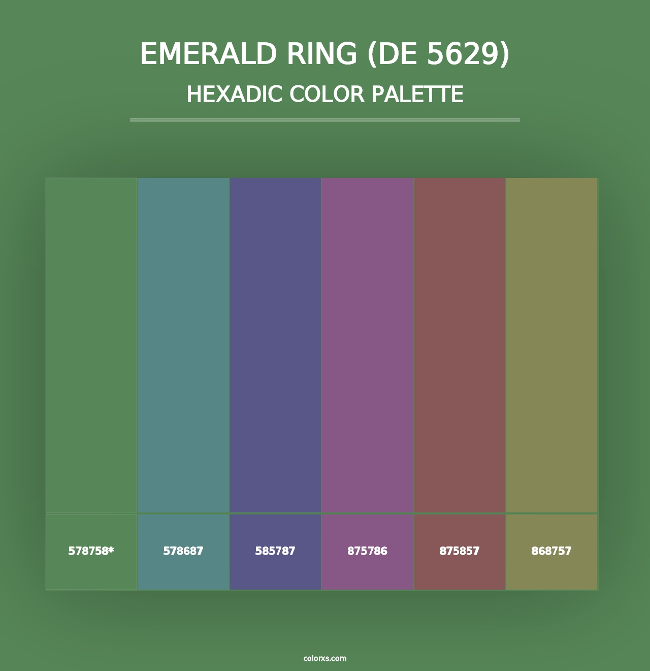 Emerald Ring (DE 5629) - Hexadic Color Palette