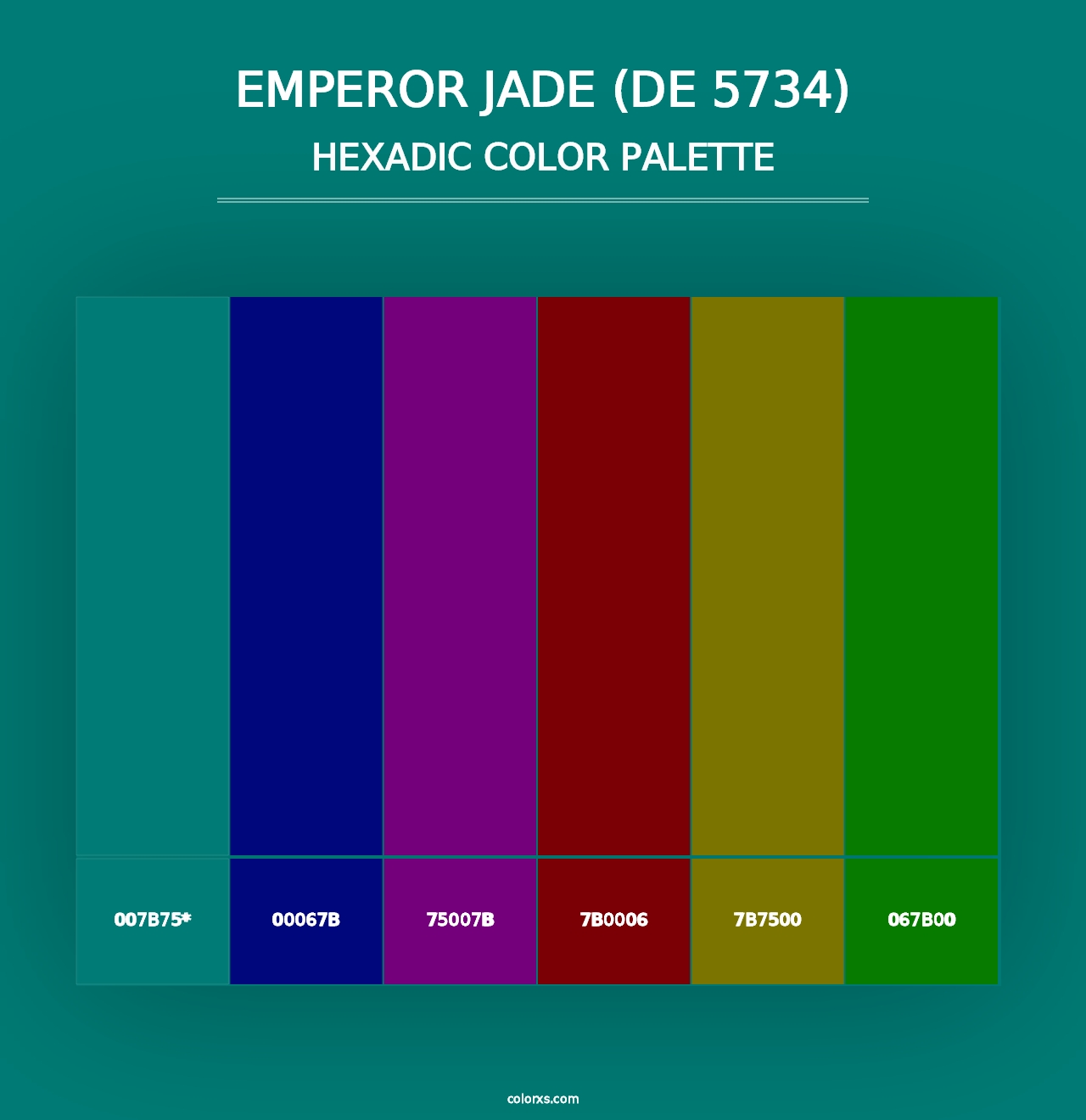 Emperor Jade (DE 5734) - Hexadic Color Palette