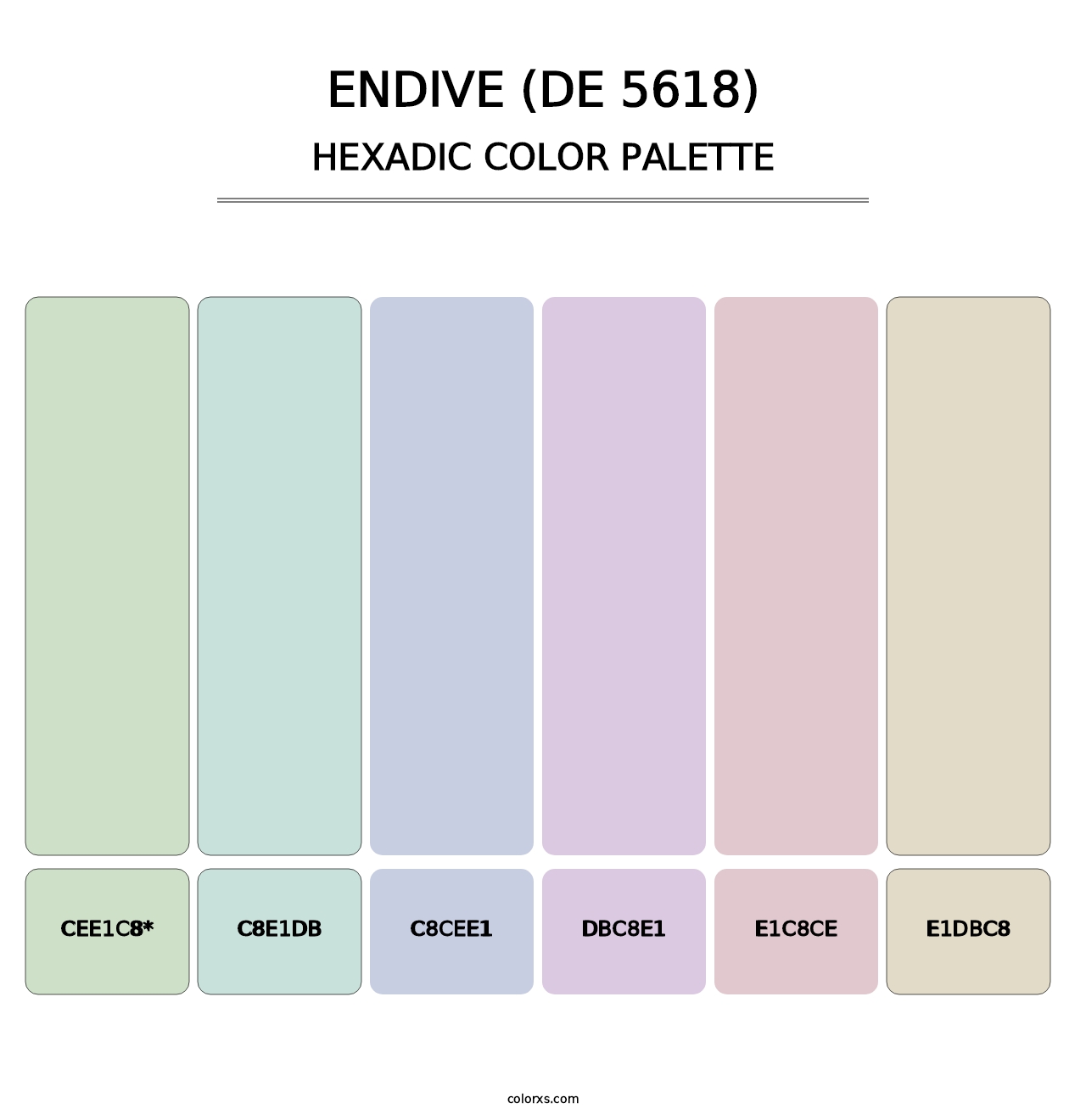 Endive (DE 5618) - Hexadic Color Palette