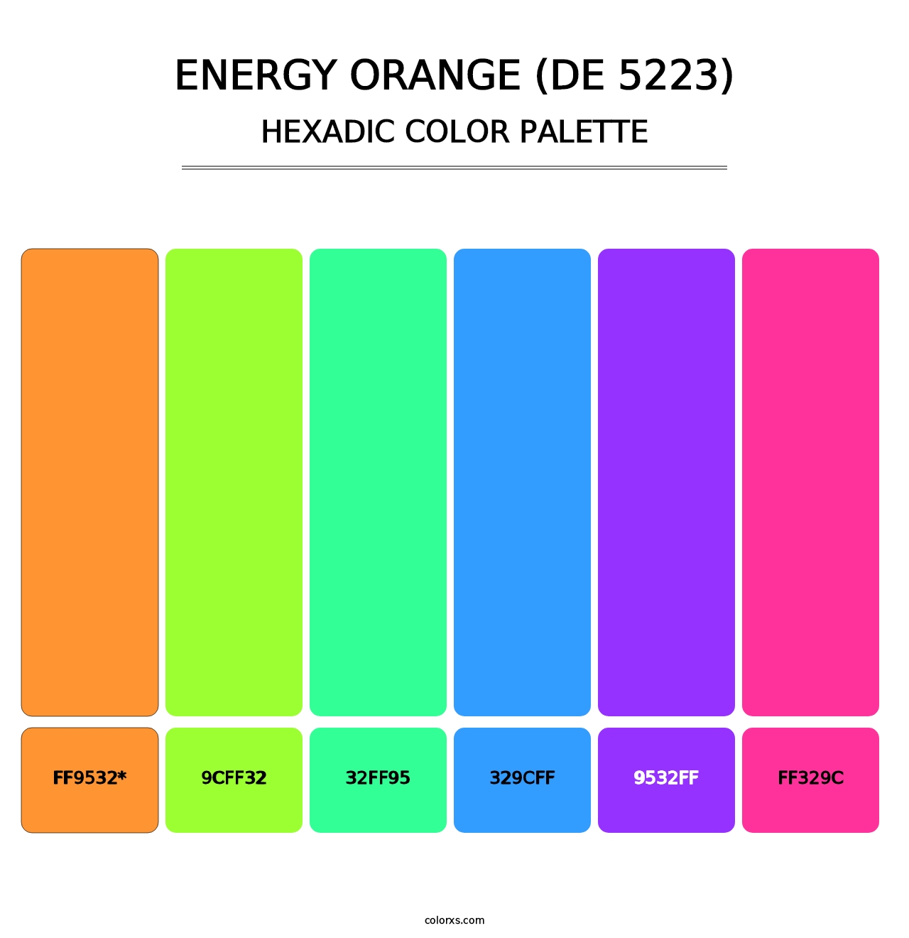 Energy Orange (DE 5223) - Hexadic Color Palette