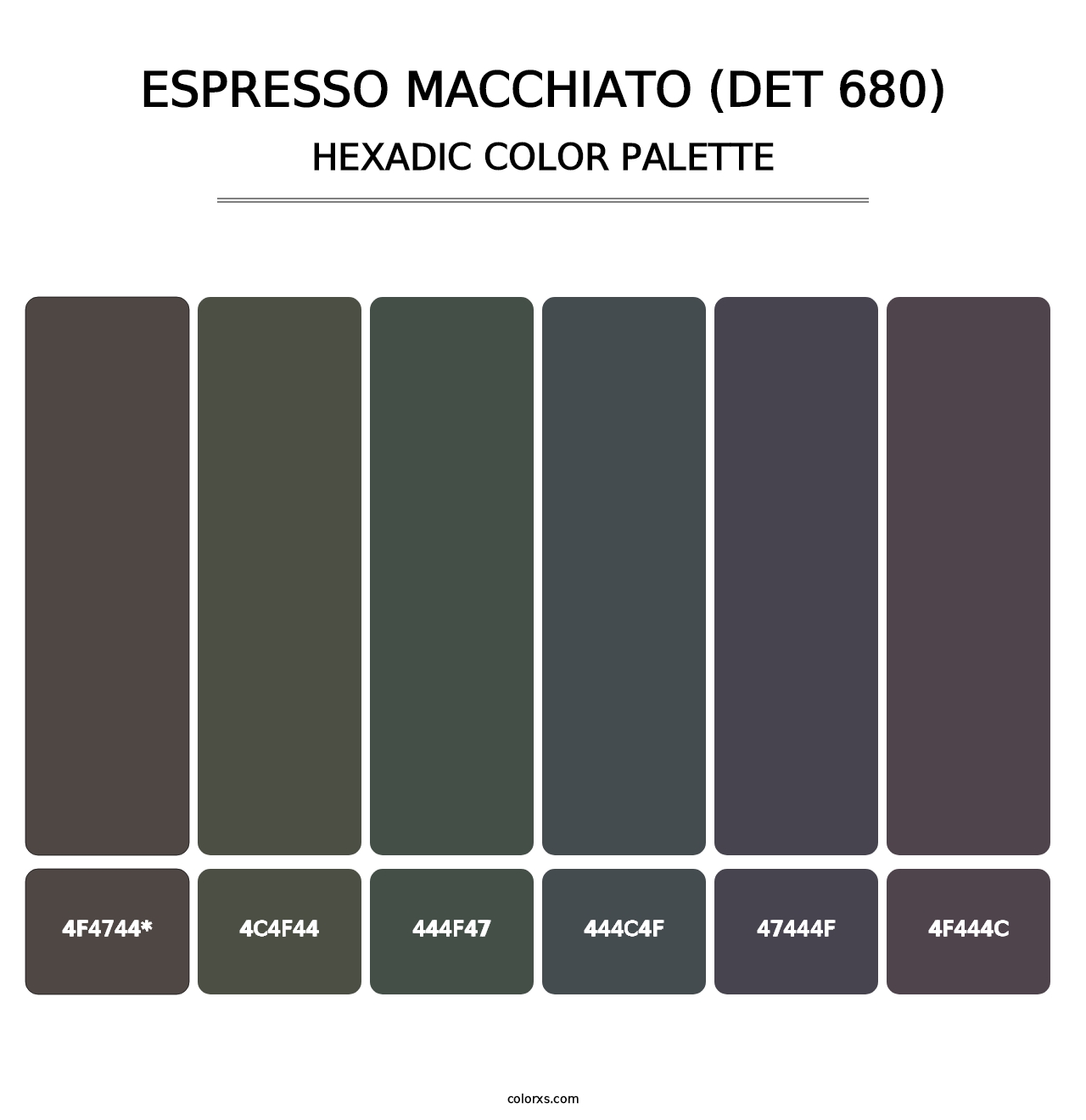 Espresso Macchiato (DET 680) - Hexadic Color Palette