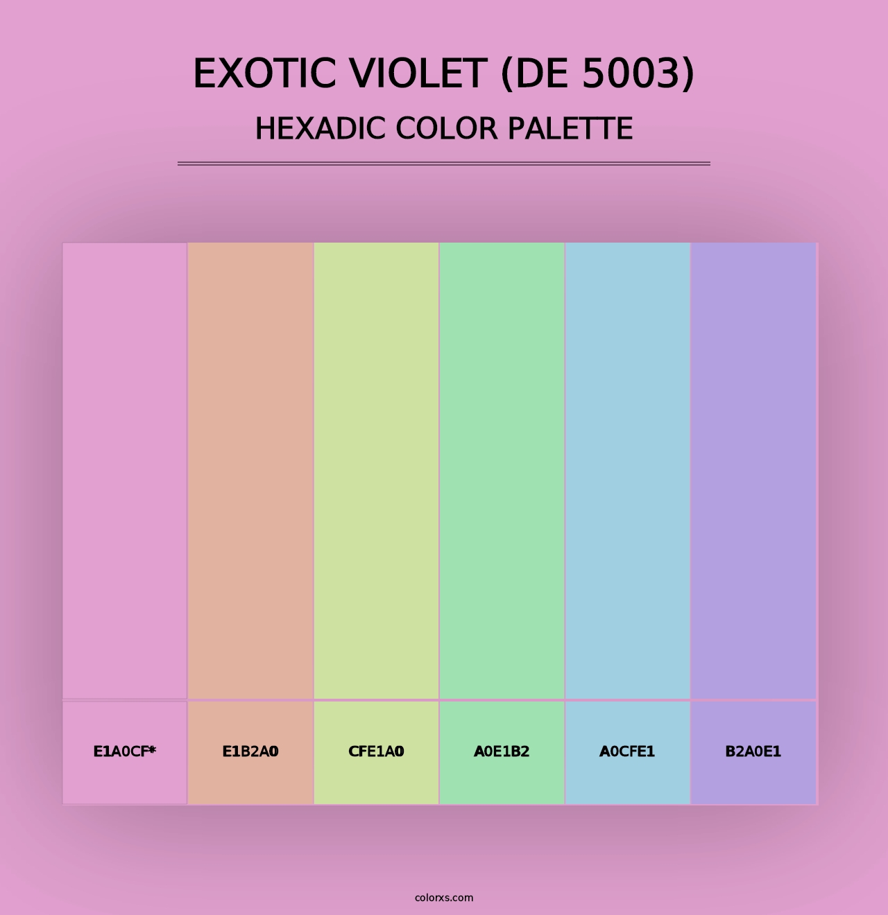 Exotic Violet (DE 5003) - Hexadic Color Palette