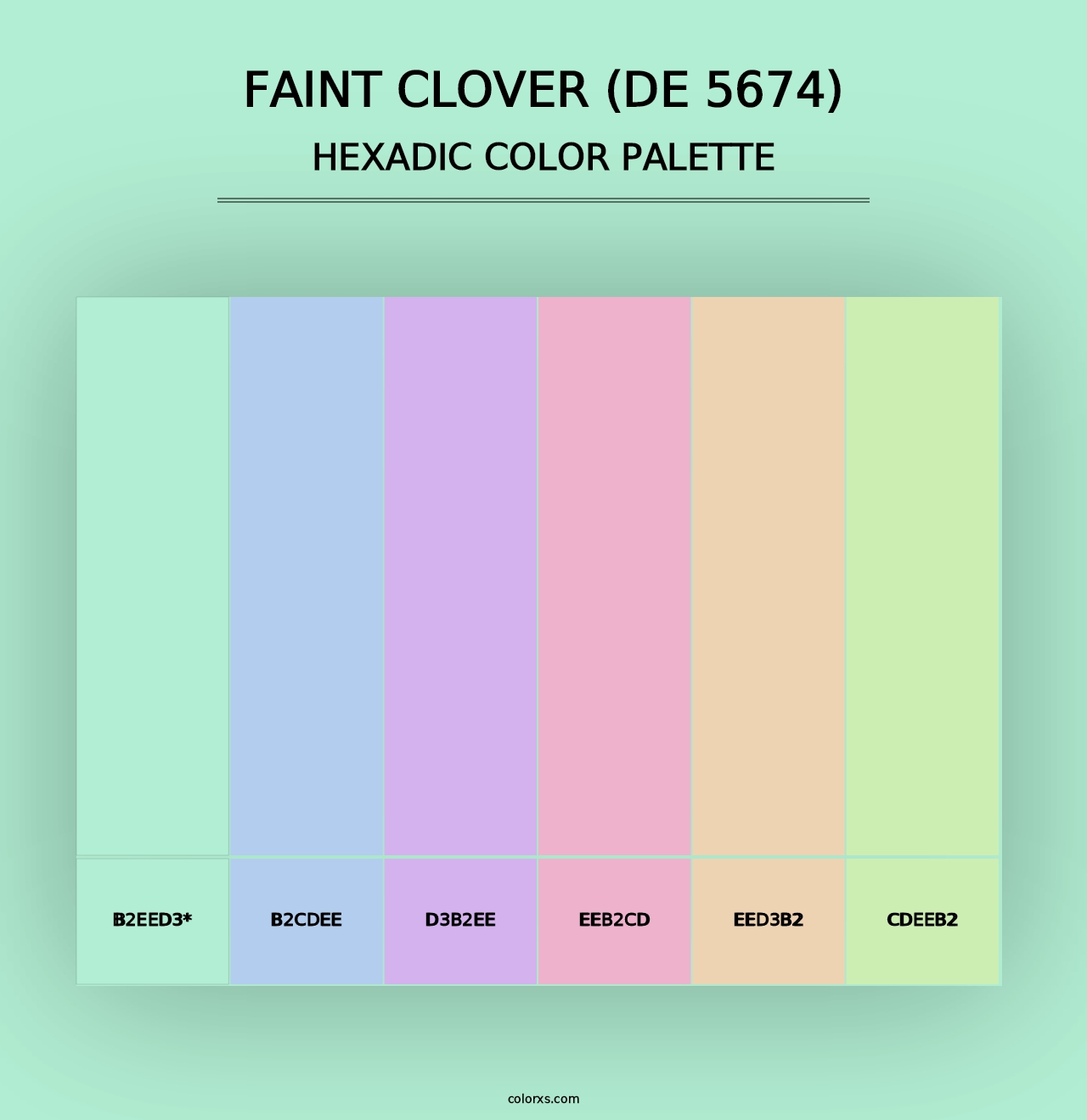 Faint Clover (DE 5674) - Hexadic Color Palette