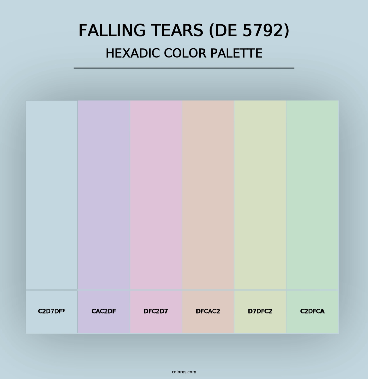 Falling Tears (DE 5792) - Hexadic Color Palette