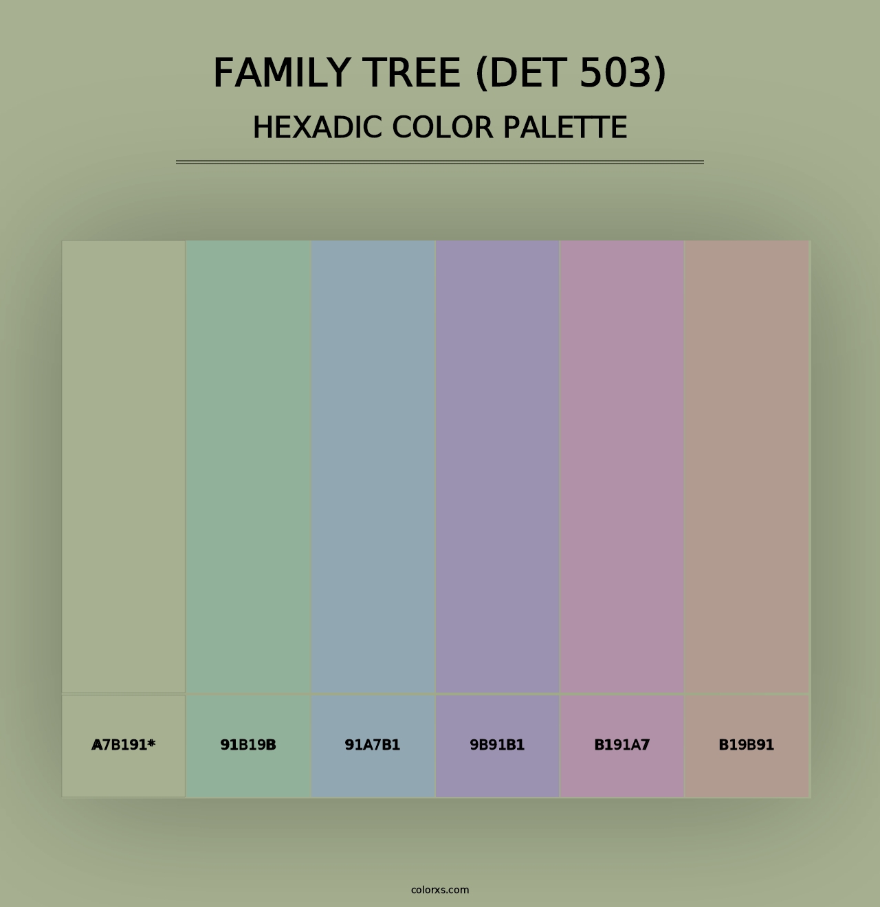 Family Tree (DET 503) - Hexadic Color Palette