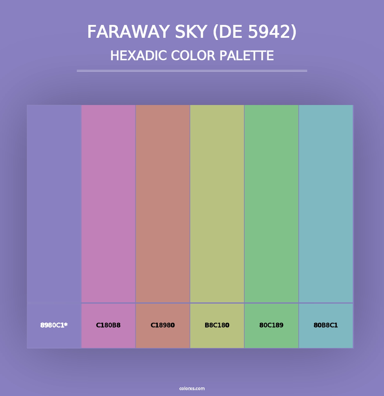 Faraway Sky (DE 5942) - Hexadic Color Palette