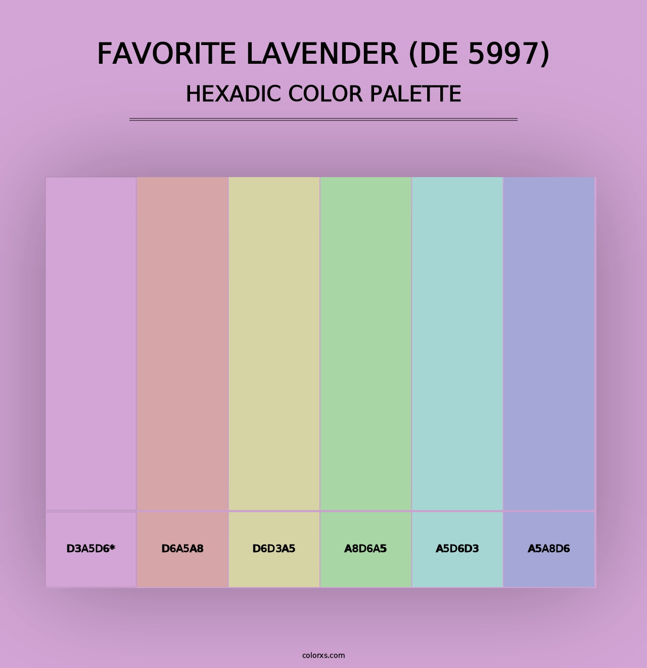 Favorite Lavender (DE 5997) - Hexadic Color Palette