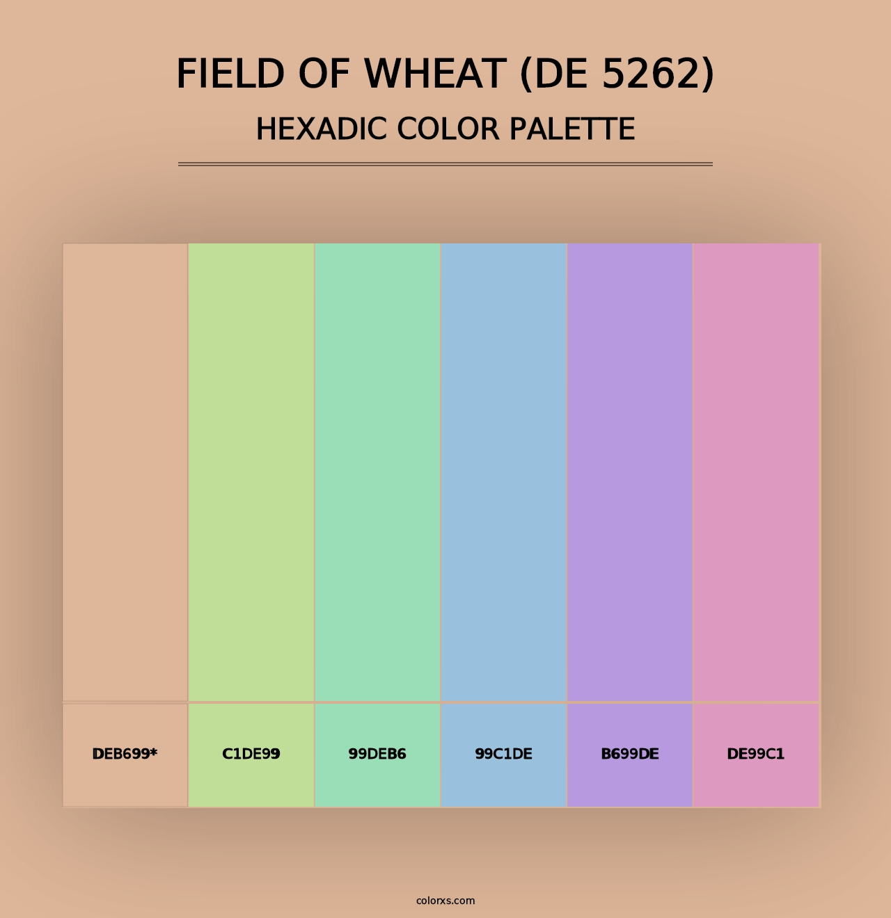 Field of Wheat (DE 5262) - Hexadic Color Palette