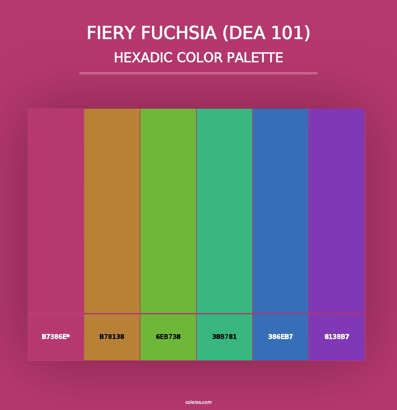 Fiery Fuchsia (DEA 101) - Hexadic Color Palette