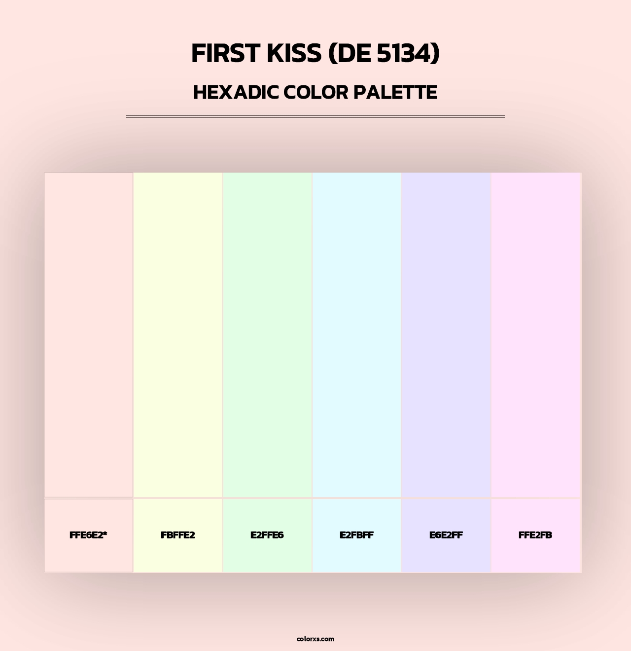 First Kiss (DE 5134) - Hexadic Color Palette