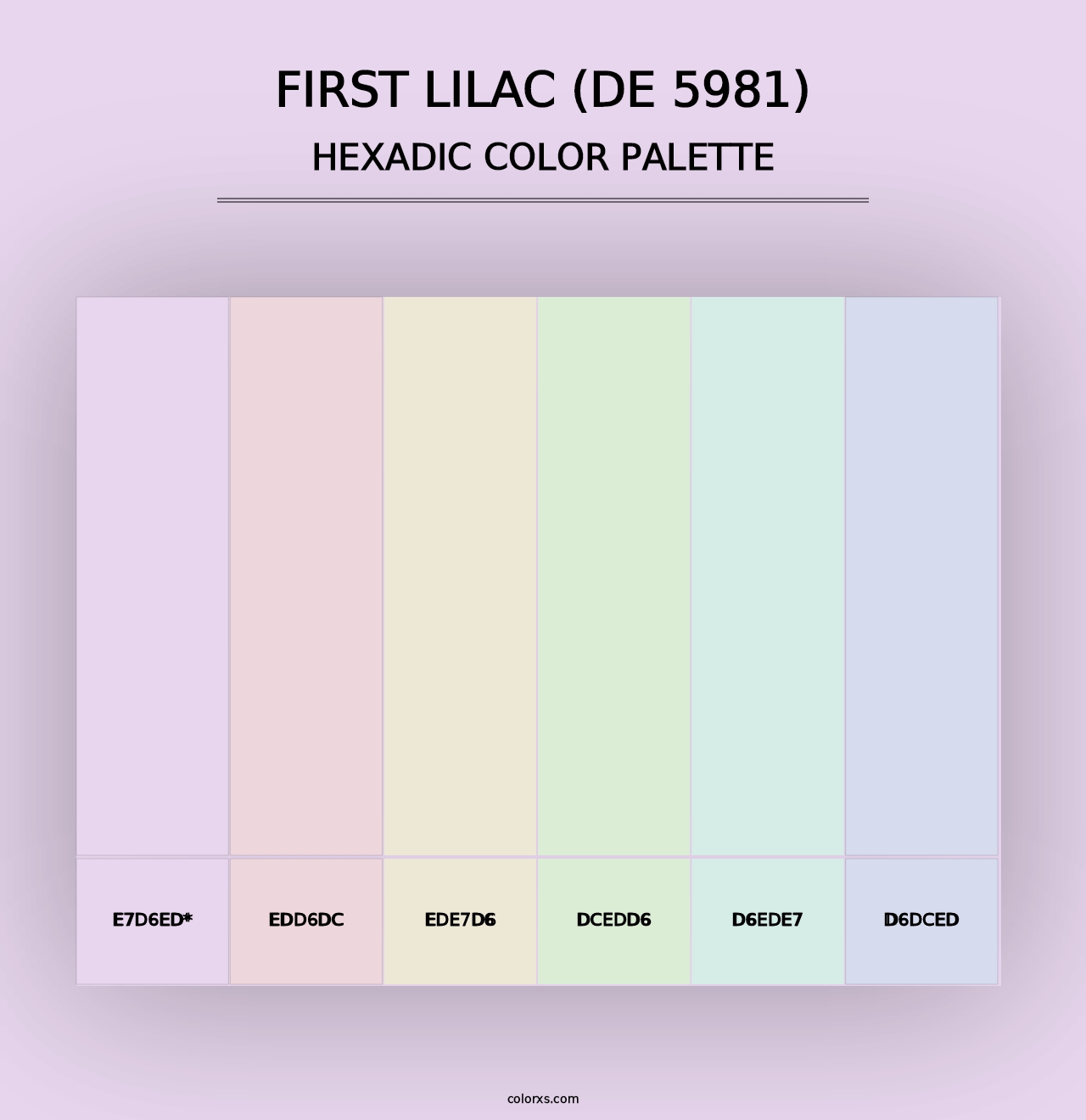 First Lilac (DE 5981) - Hexadic Color Palette