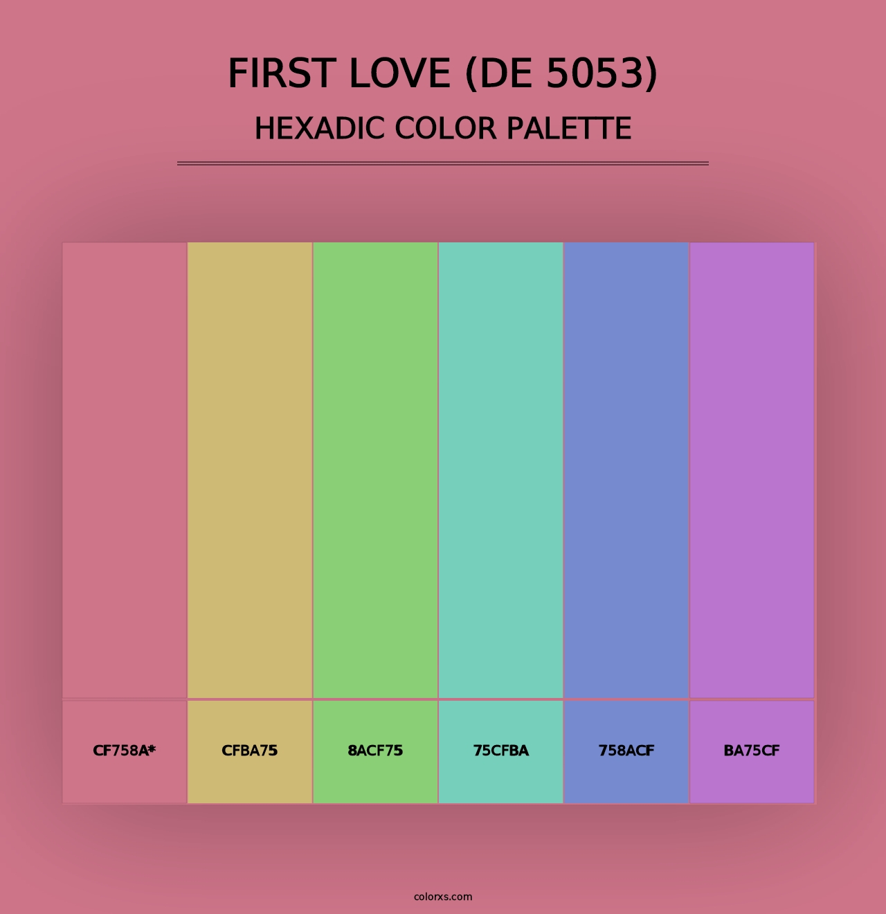 First Love (DE 5053) - Hexadic Color Palette