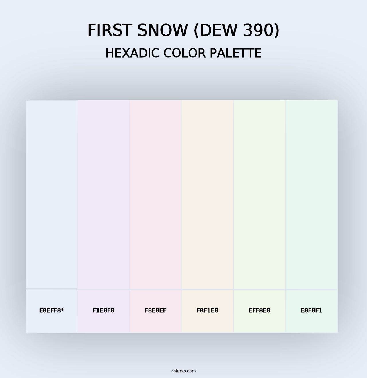 First Snow (DEW 390) - Hexadic Color Palette