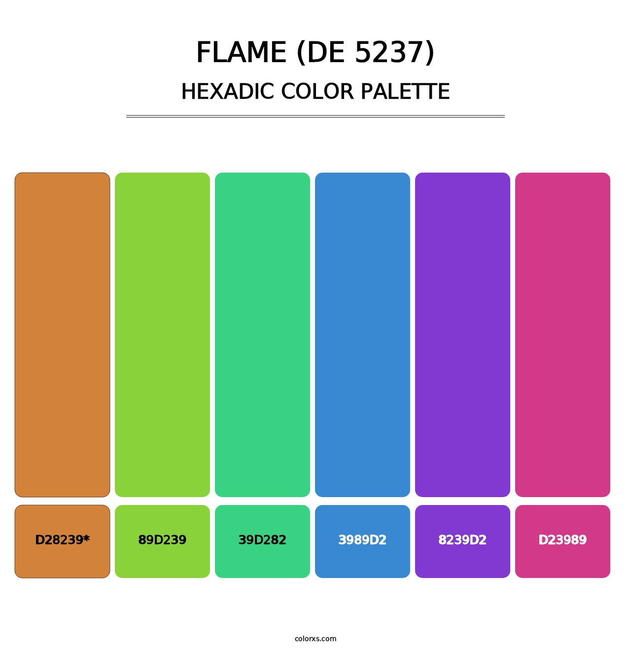 Flame (DE 5237) - Hexadic Color Palette