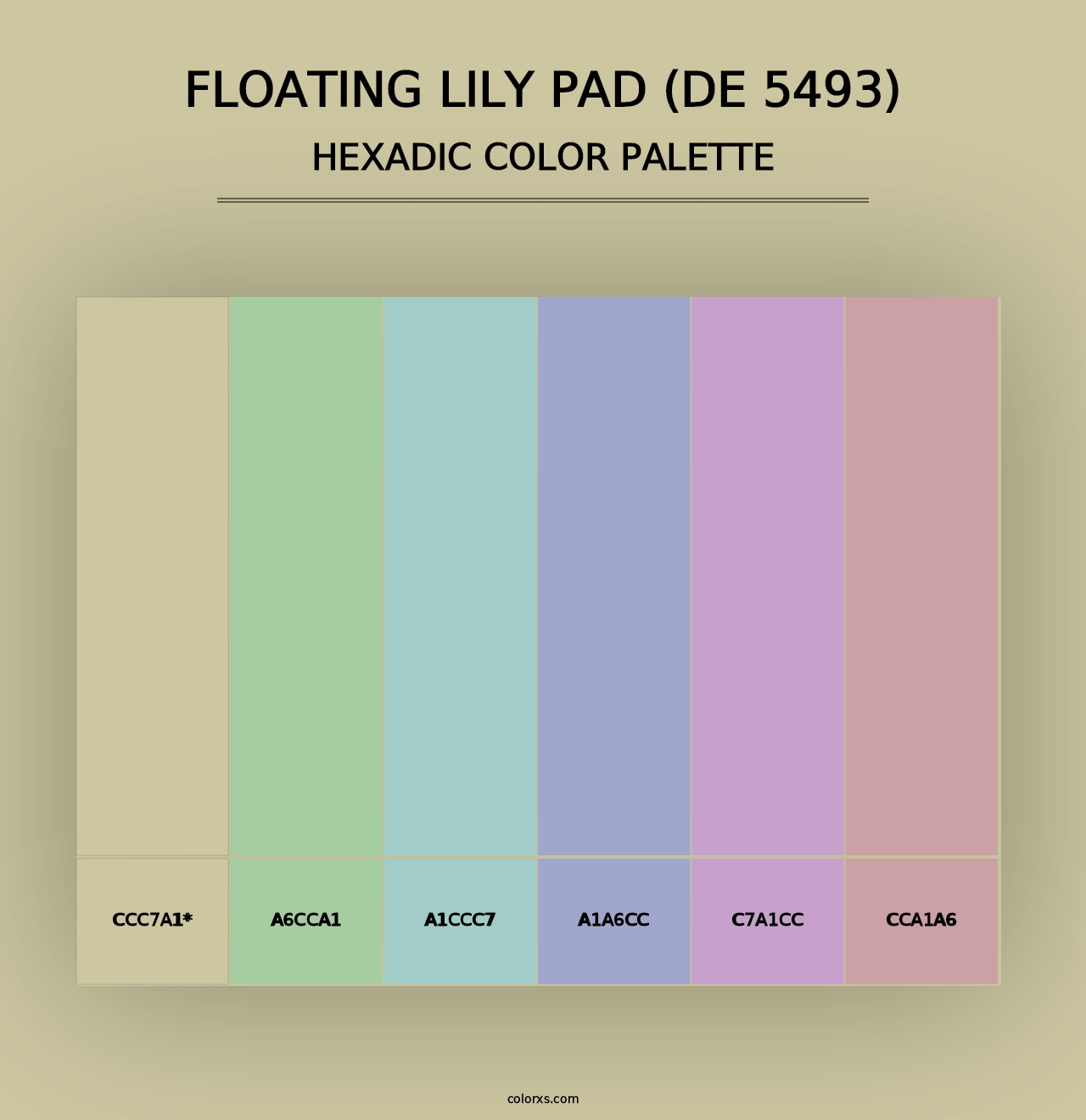 Floating Lily Pad (DE 5493) - Hexadic Color Palette