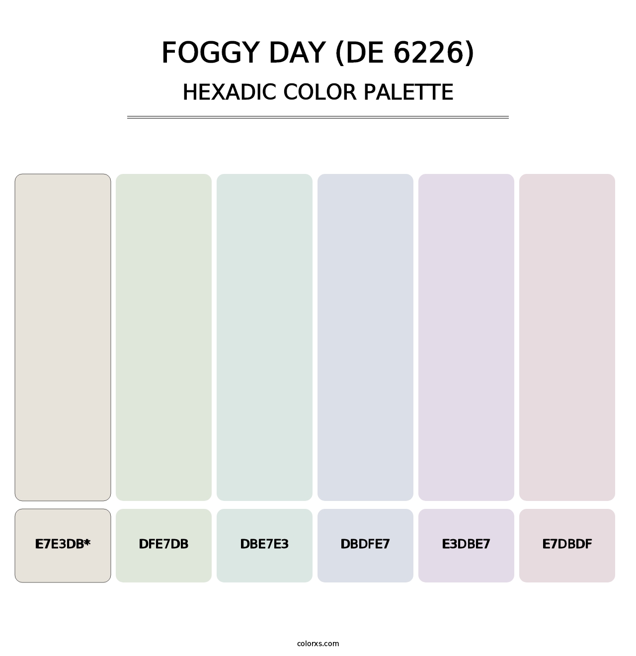 Foggy Day (DE 6226) - Hexadic Color Palette