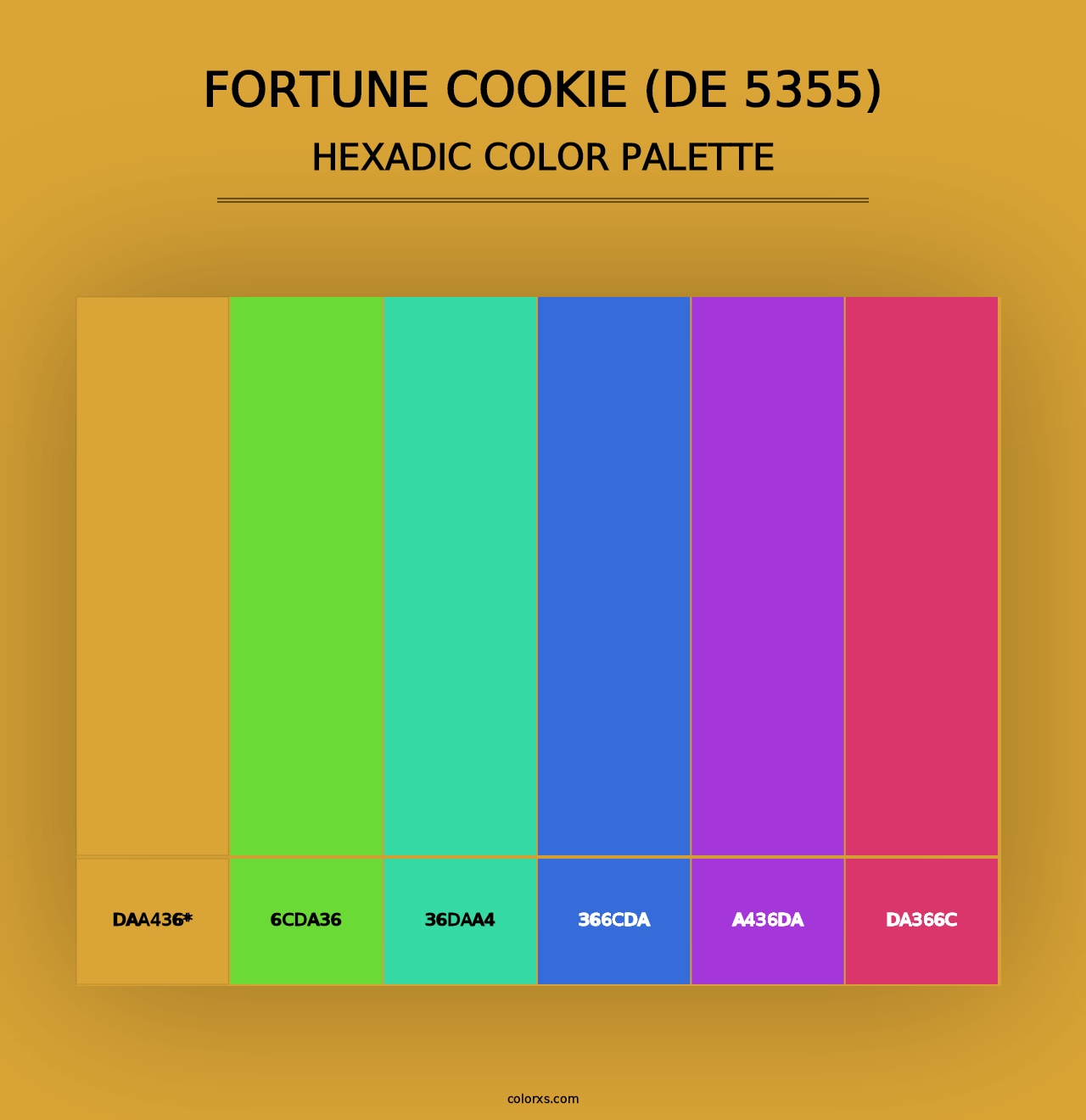 Fortune Cookie (DE 5355) - Hexadic Color Palette