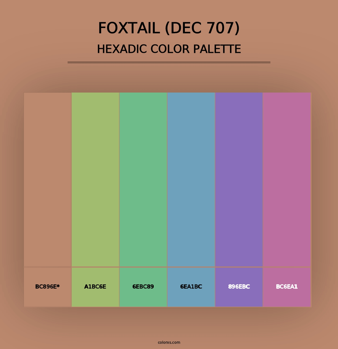 Foxtail (DEC 707) - Hexadic Color Palette