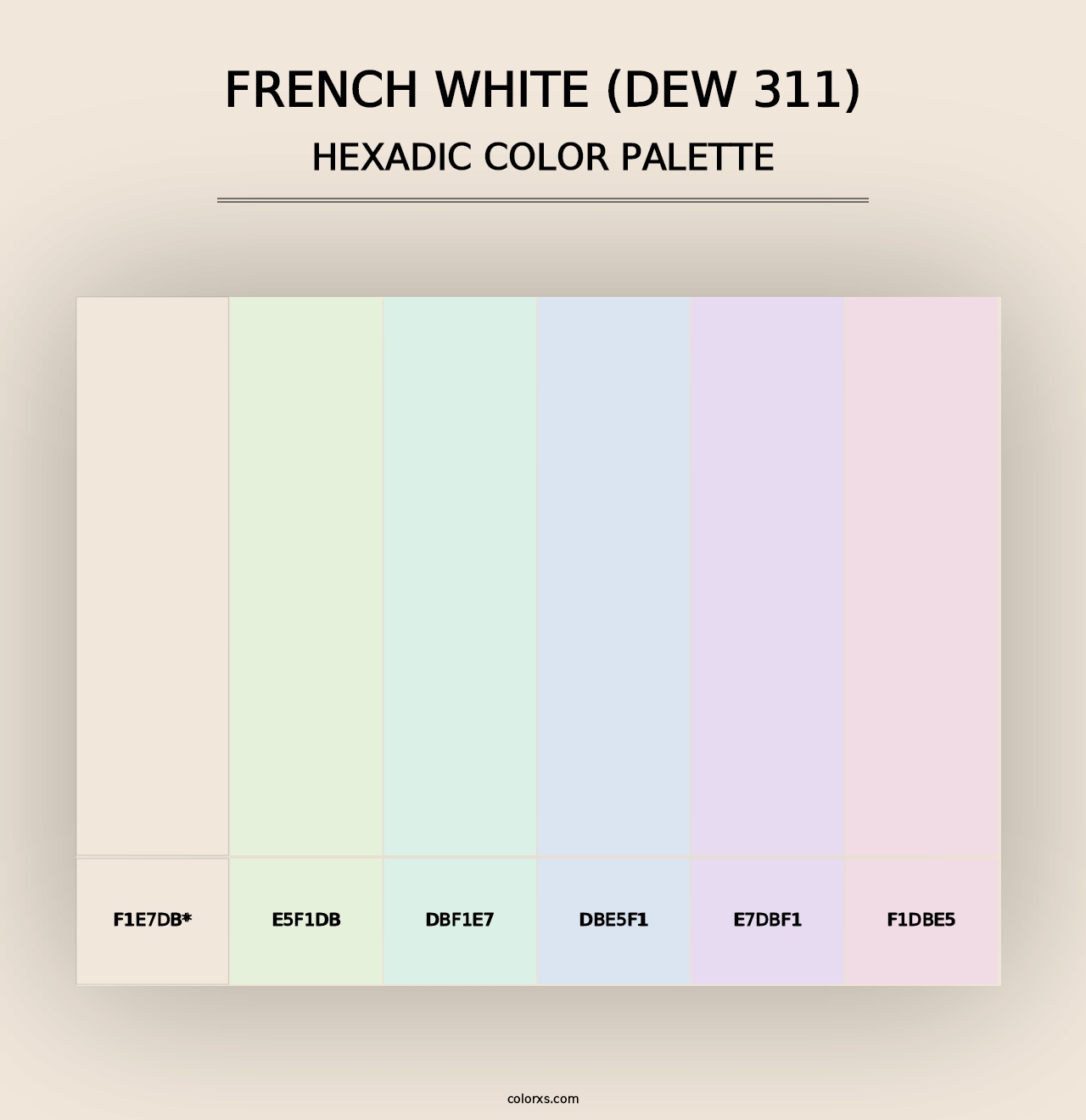 French White (DEW 311) - Hexadic Color Palette