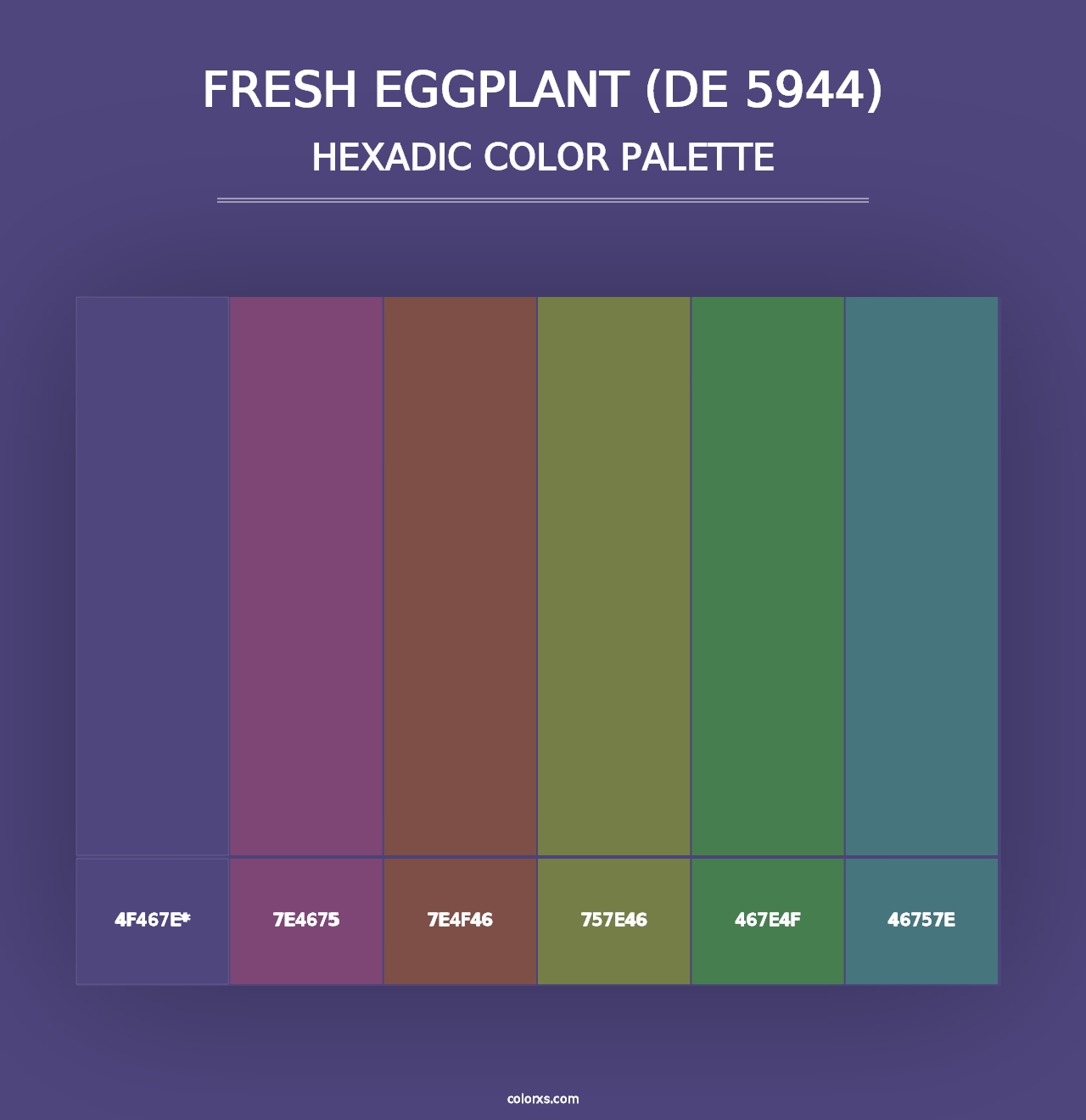 Fresh Eggplant (DE 5944) - Hexadic Color Palette