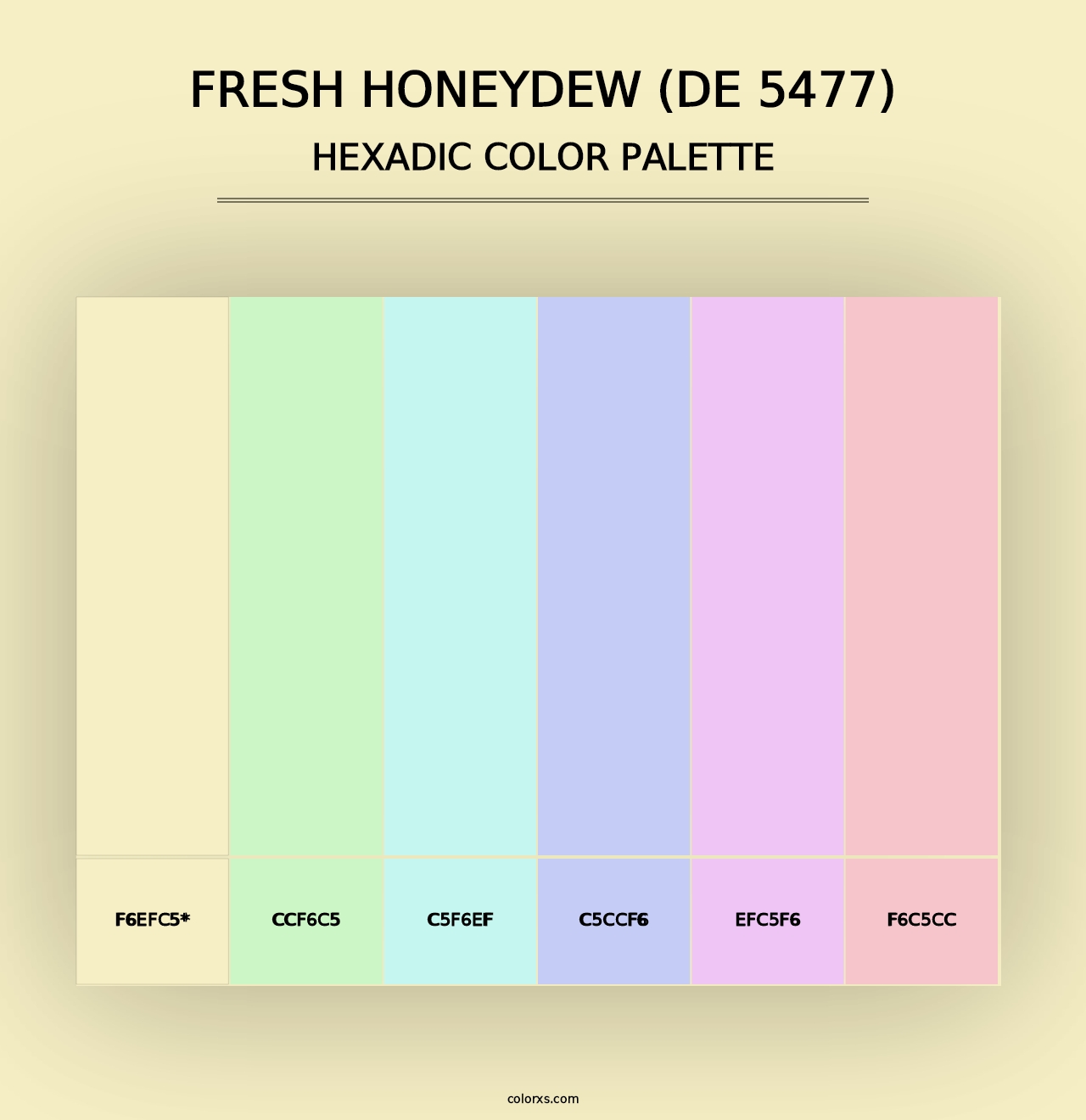 Fresh Honeydew (DE 5477) - Hexadic Color Palette