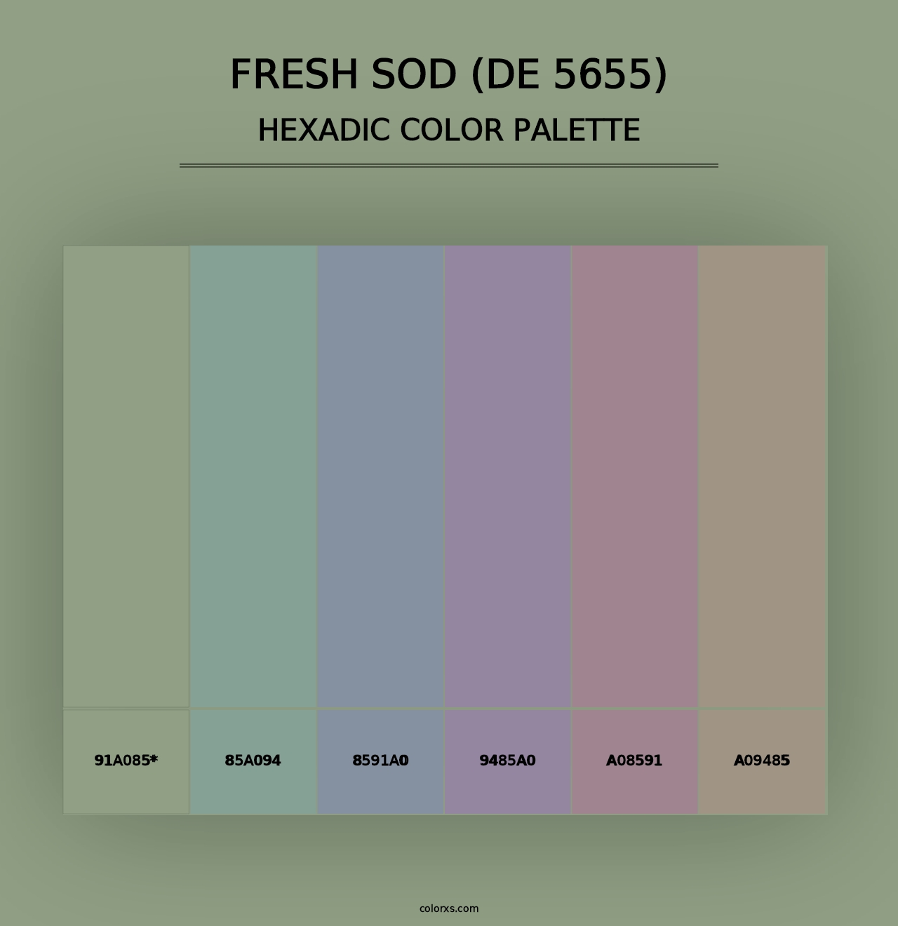 Fresh Sod (DE 5655) - Hexadic Color Palette