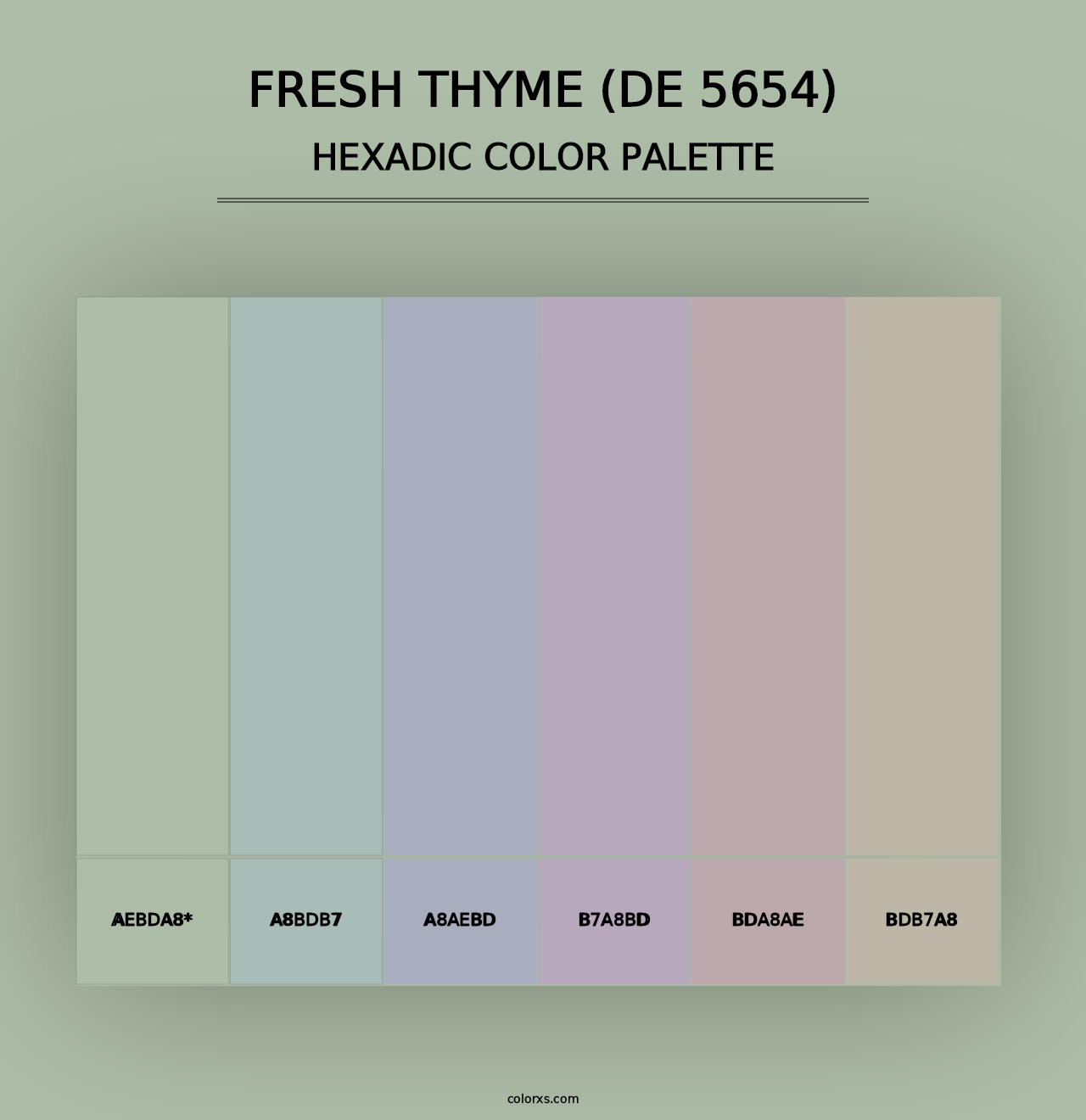 Fresh Thyme (DE 5654) - Hexadic Color Palette