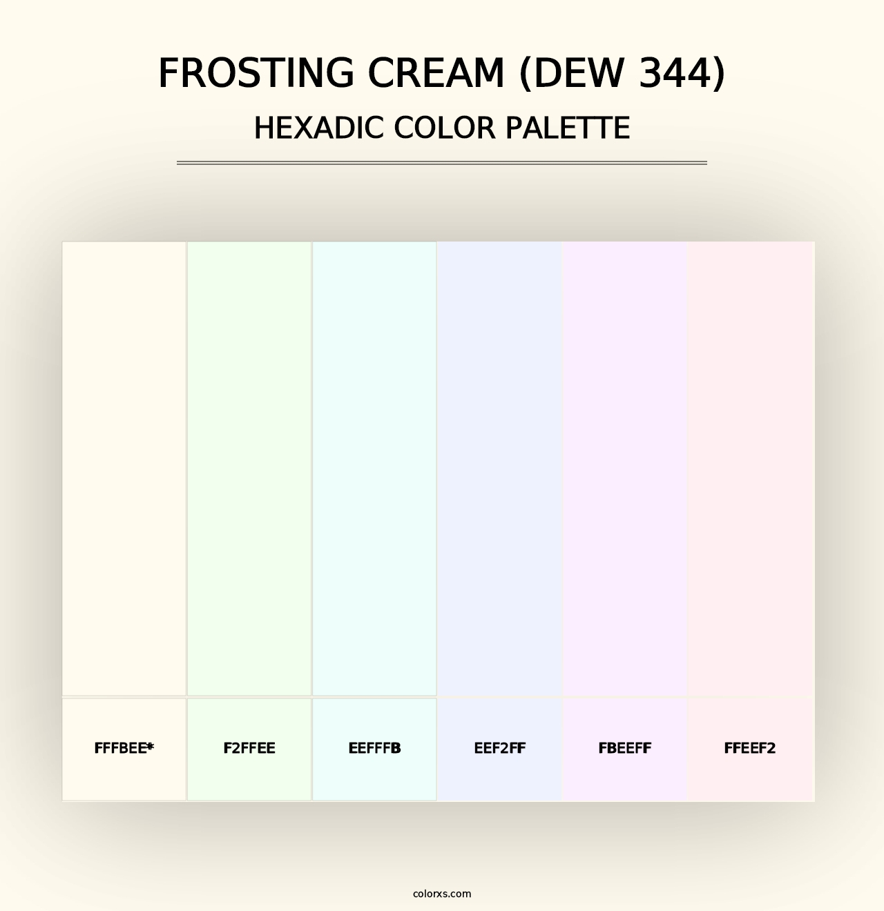 Frosting Cream (DEW 344) - Hexadic Color Palette