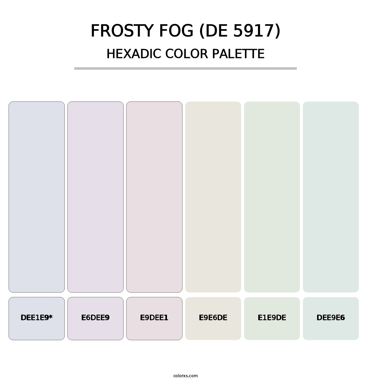 Frosty Fog (DE 5917) - Hexadic Color Palette