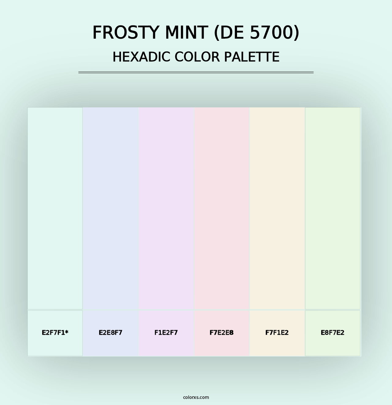 Frosty Mint (DE 5700) - Hexadic Color Palette