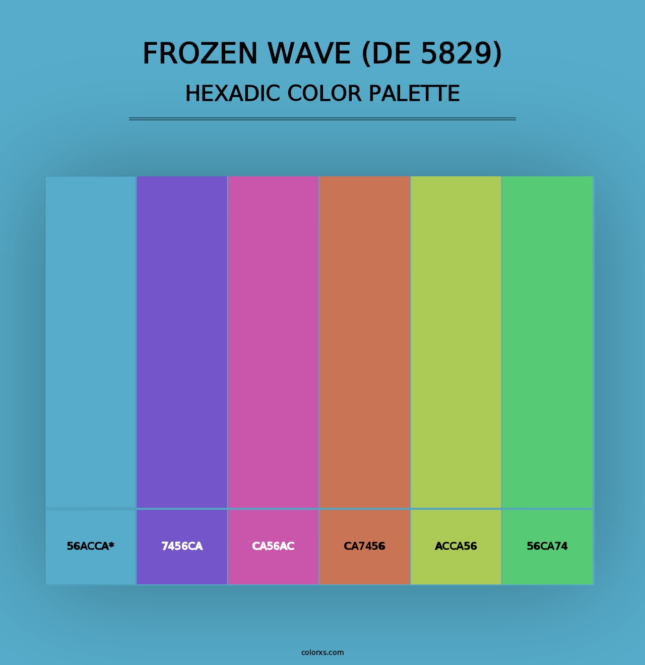 Frozen Wave (DE 5829) - Hexadic Color Palette