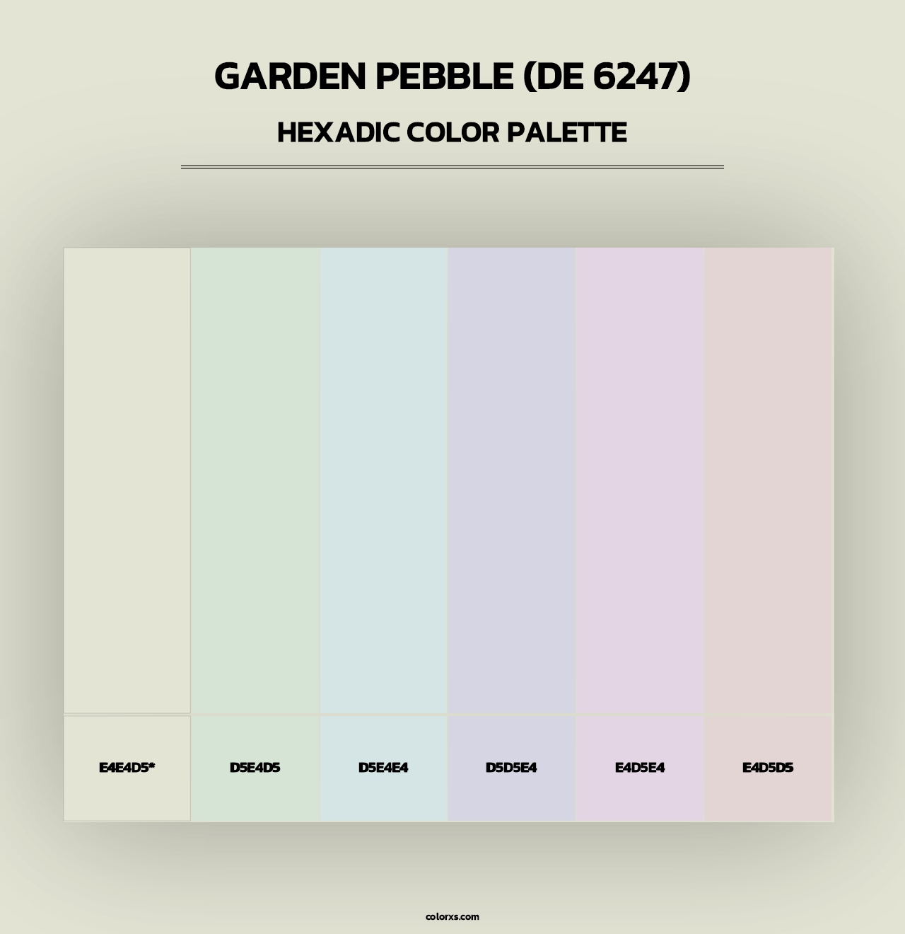 Garden Pebble (DE 6247) - Hexadic Color Palette