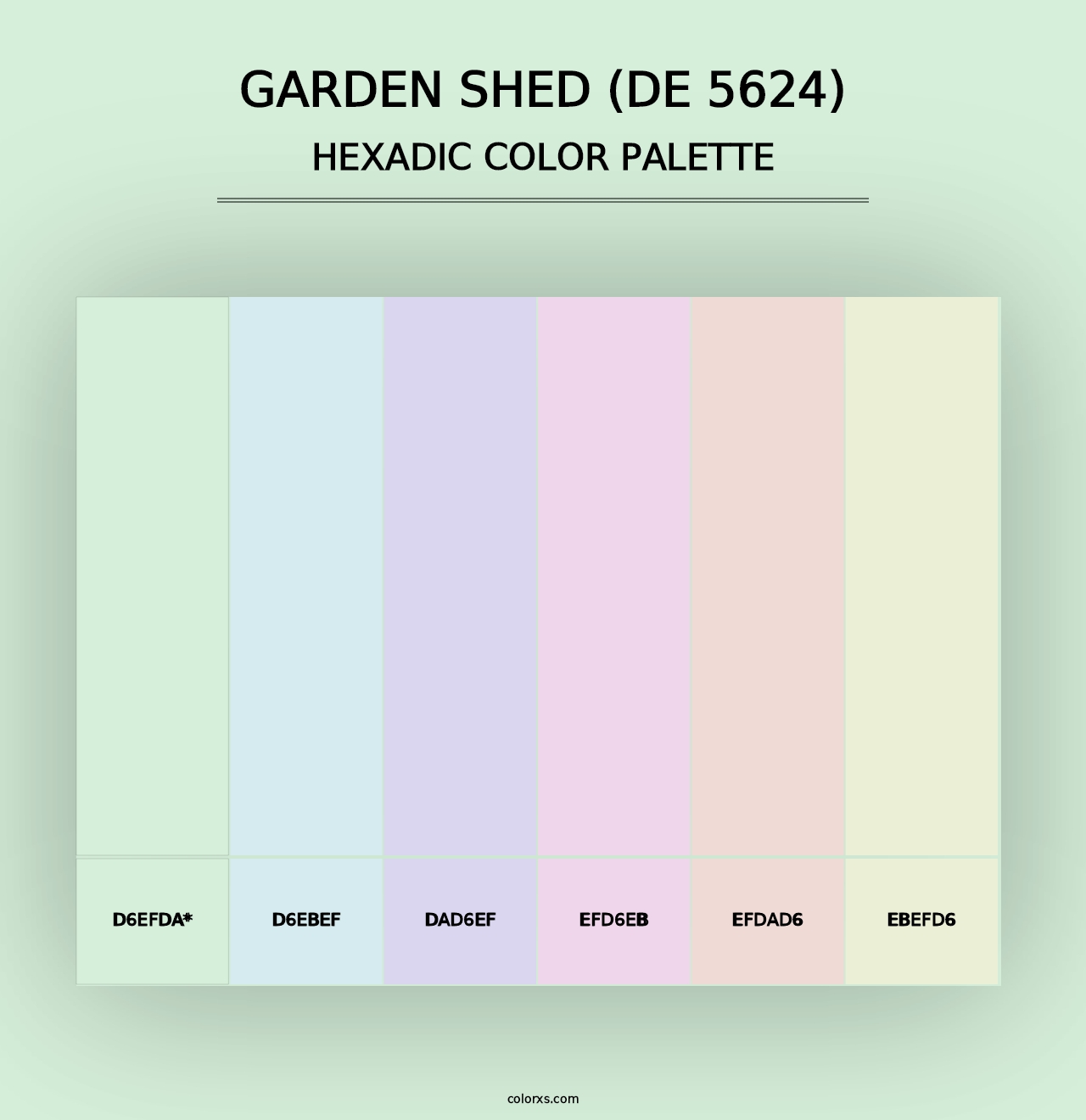 Garden Shed (DE 5624) - Hexadic Color Palette