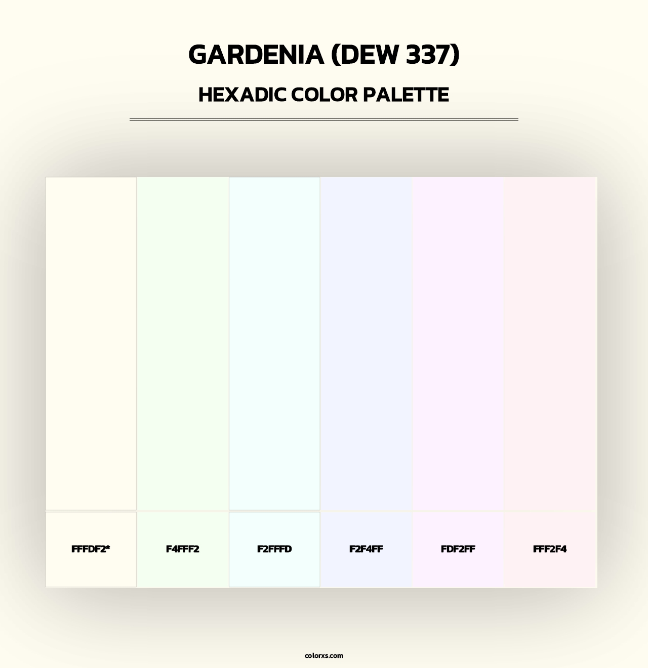 Gardenia (DEW 337) - Hexadic Color Palette