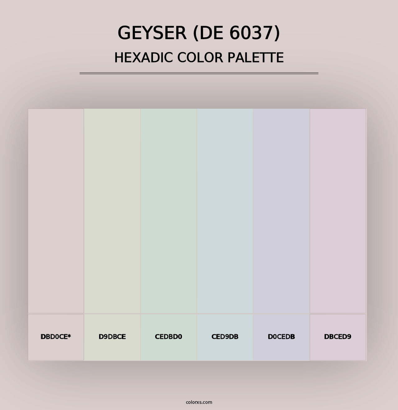 Geyser (DE 6037) - Hexadic Color Palette